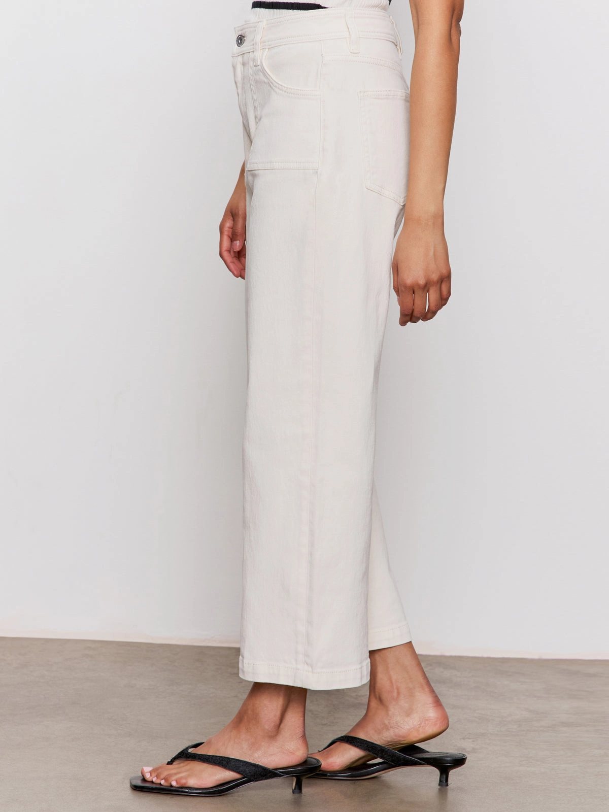 League Crop Jeans Light Oat Stylish Spark