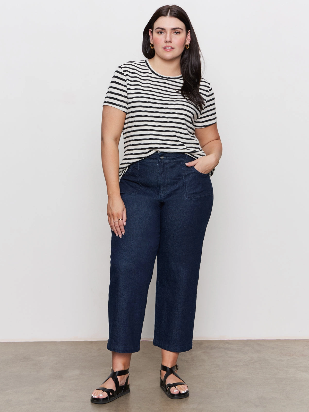 League Crop Jeans Plot Twist Extended Sizing Cuffed