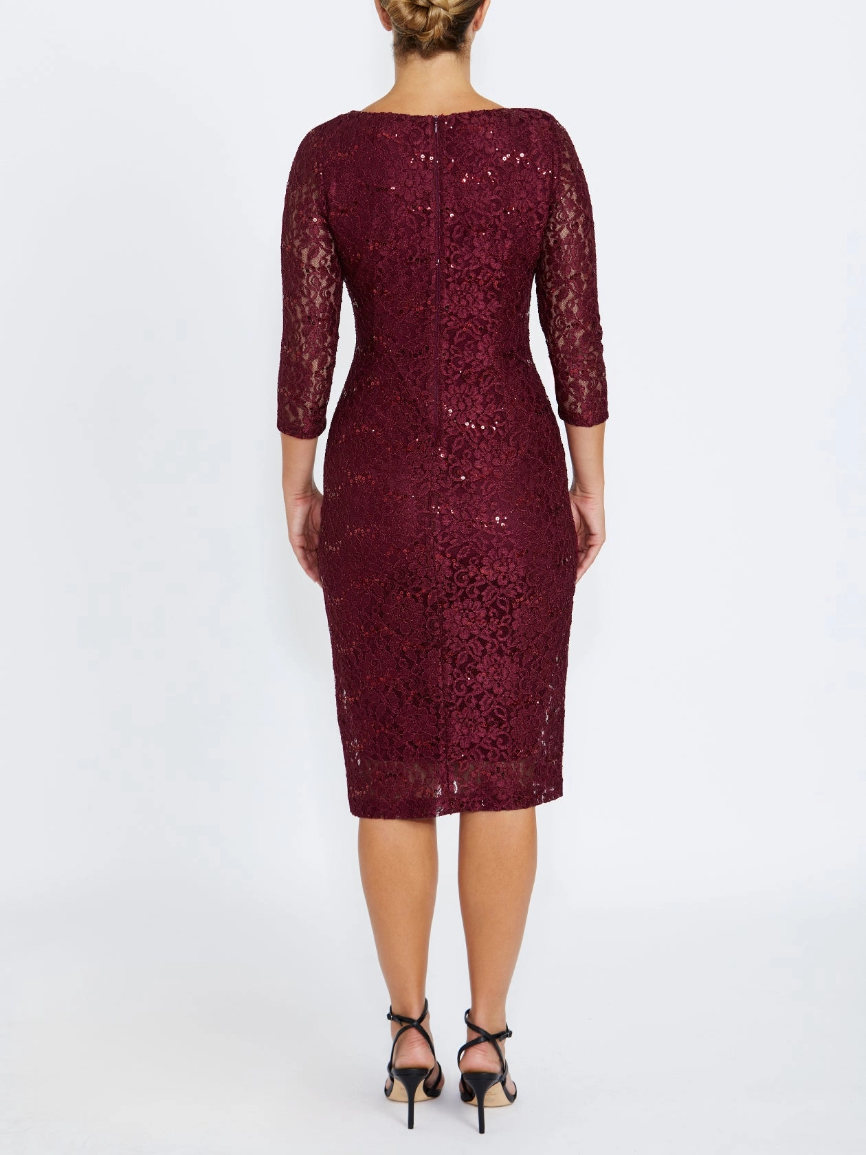 Leighton Malbec Stretch Lace Dress Artistic Look