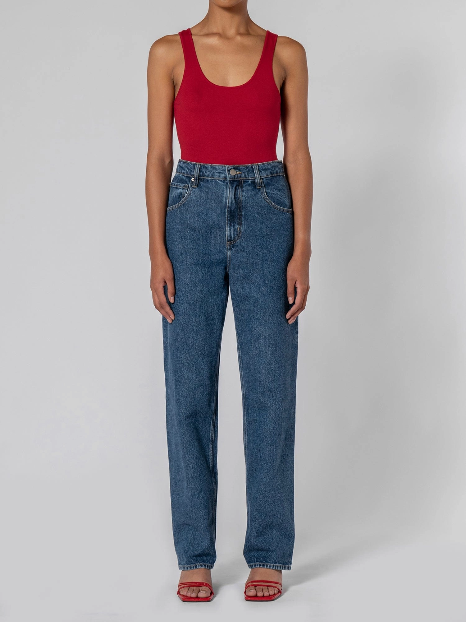 Stretch Minimalist Couple Look Modern Lennox Jean Antique Stone