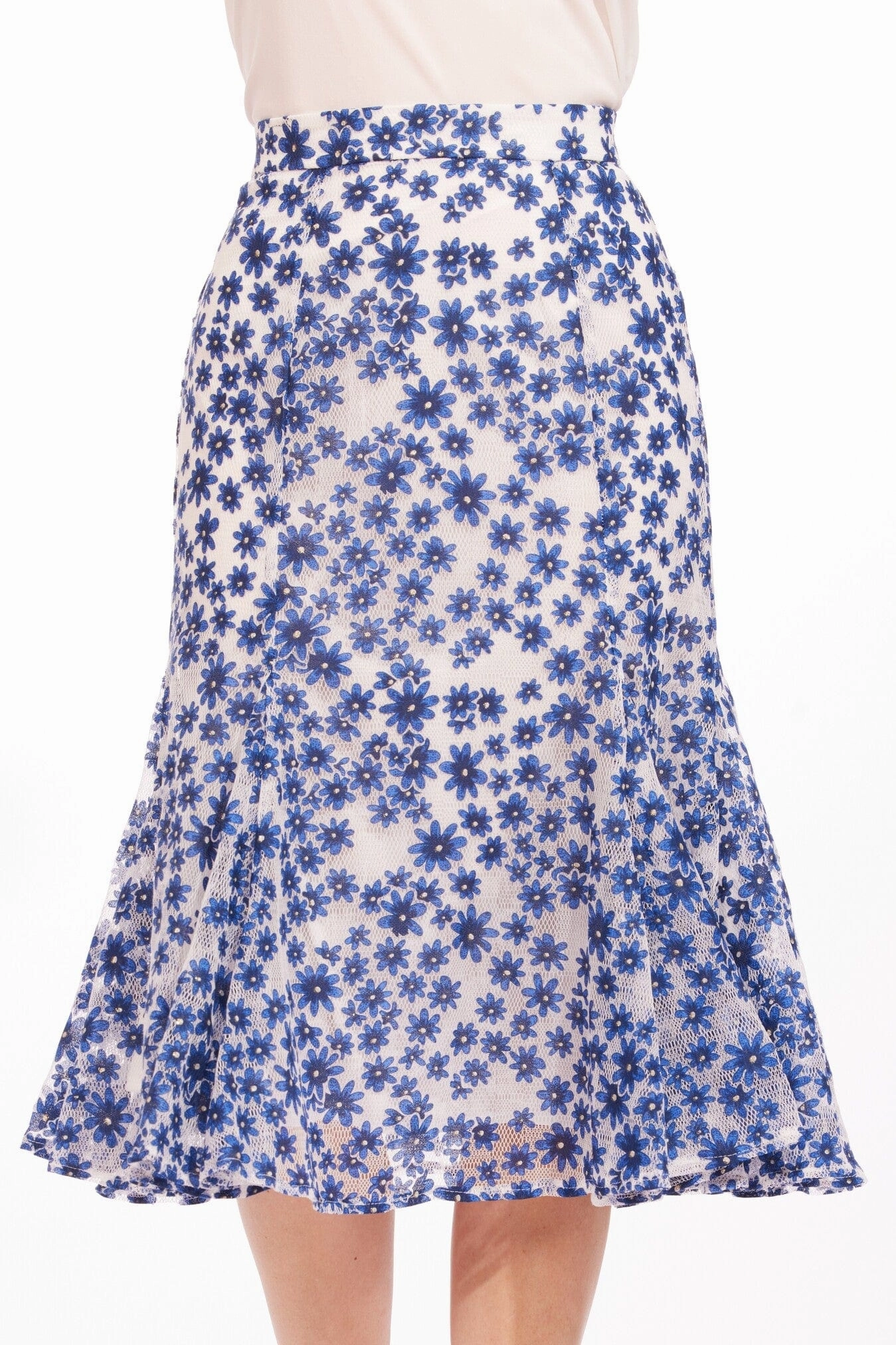 Ligaro Skirt - Blue Bonnett Smooth Curve