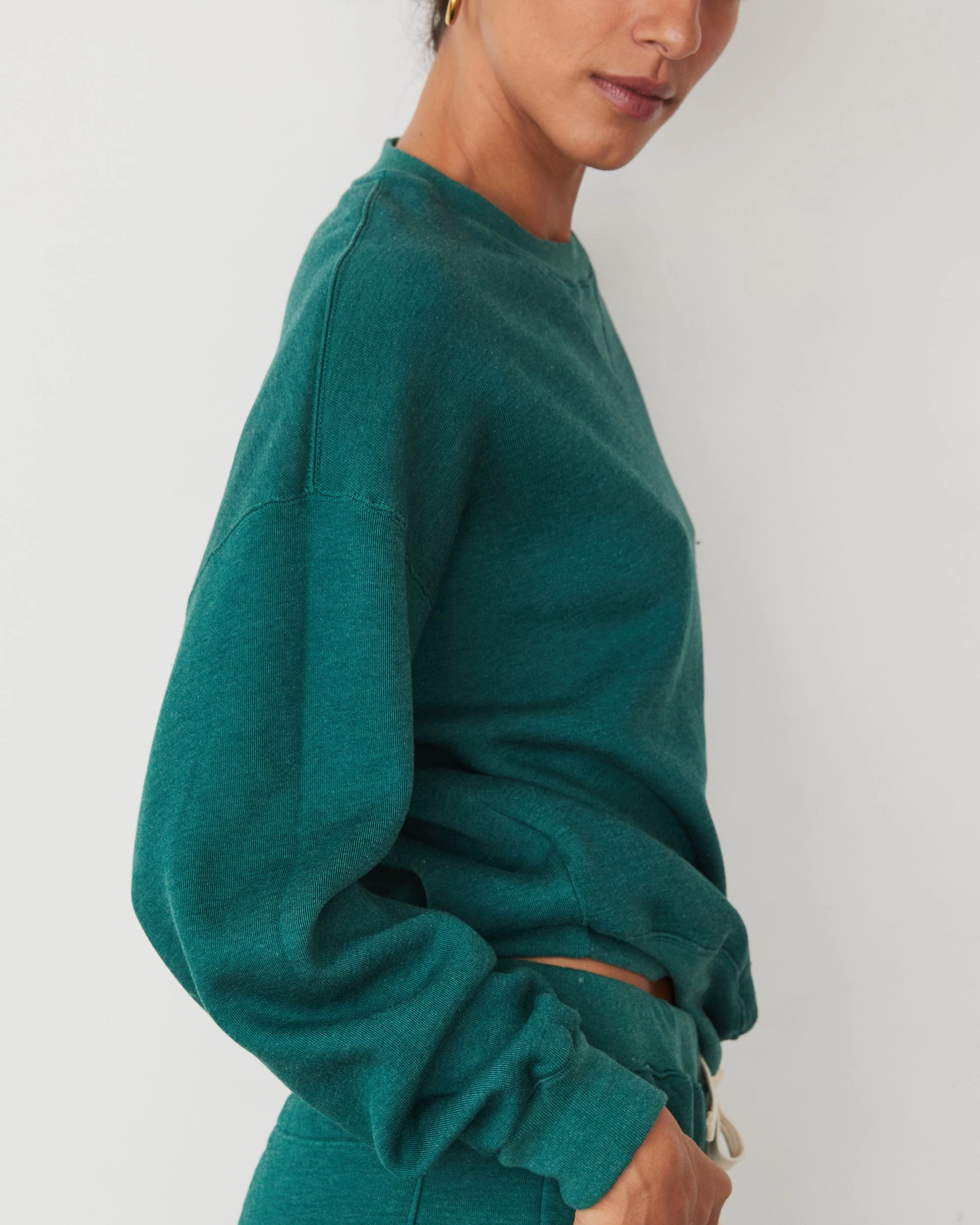 Light Breezes Teddy Fleece Crew Neck Sweatshirt