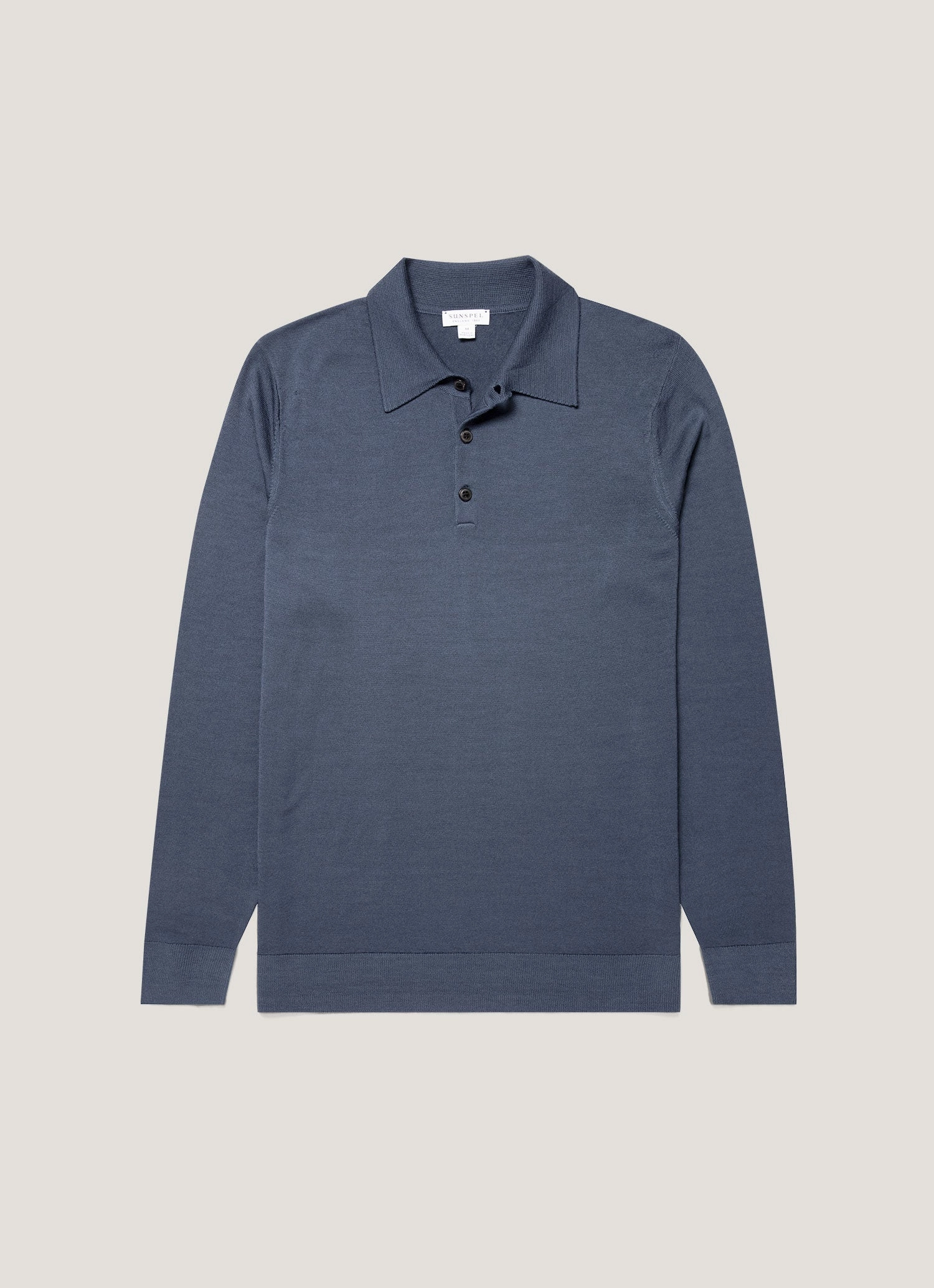 Urban Street Style Men's Extra-Fine Merino Polo Shirt in Slate Blue