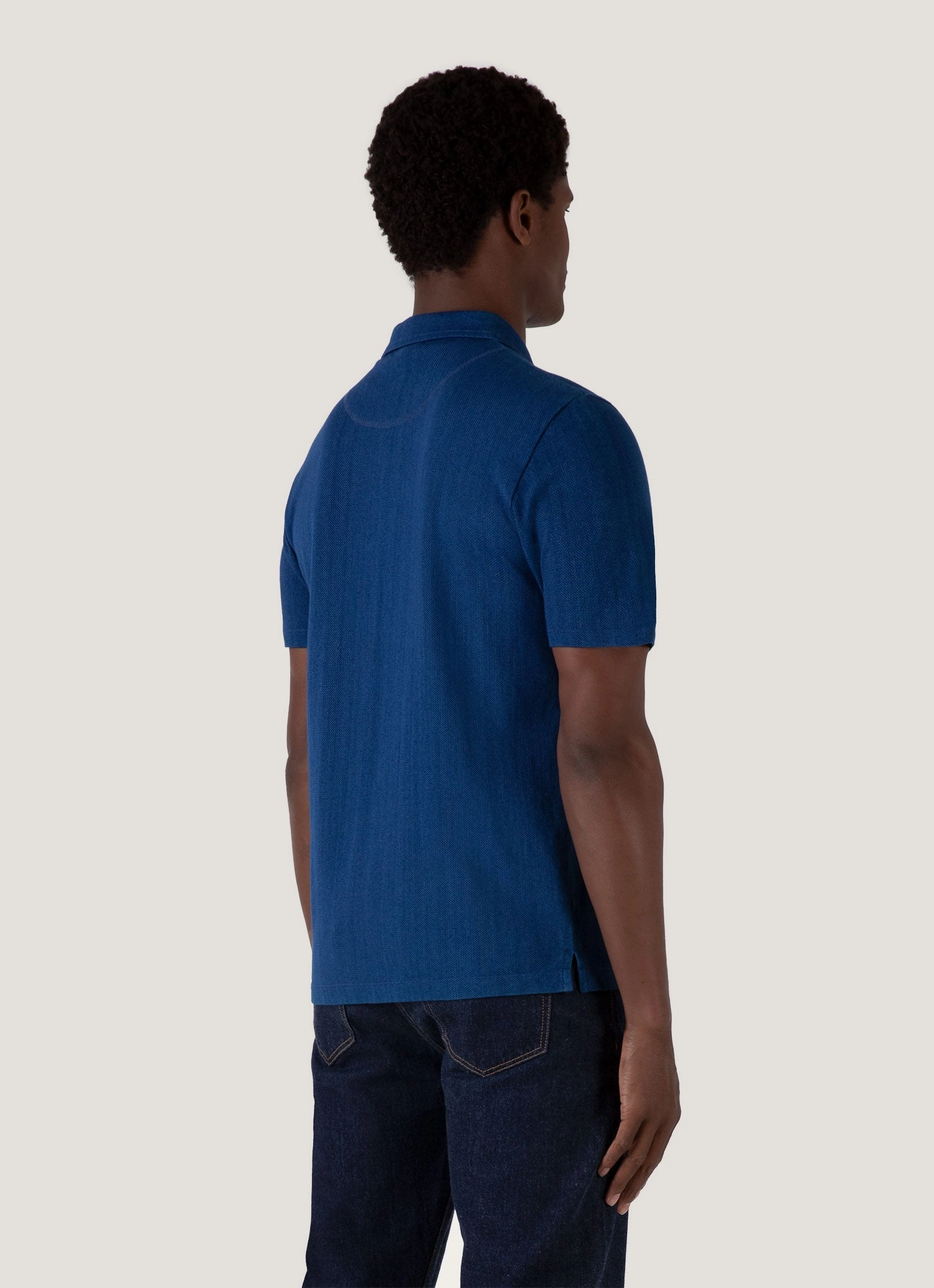 Lightweight Form Beach Men's Riviera Polo Shirt in Real Indigo