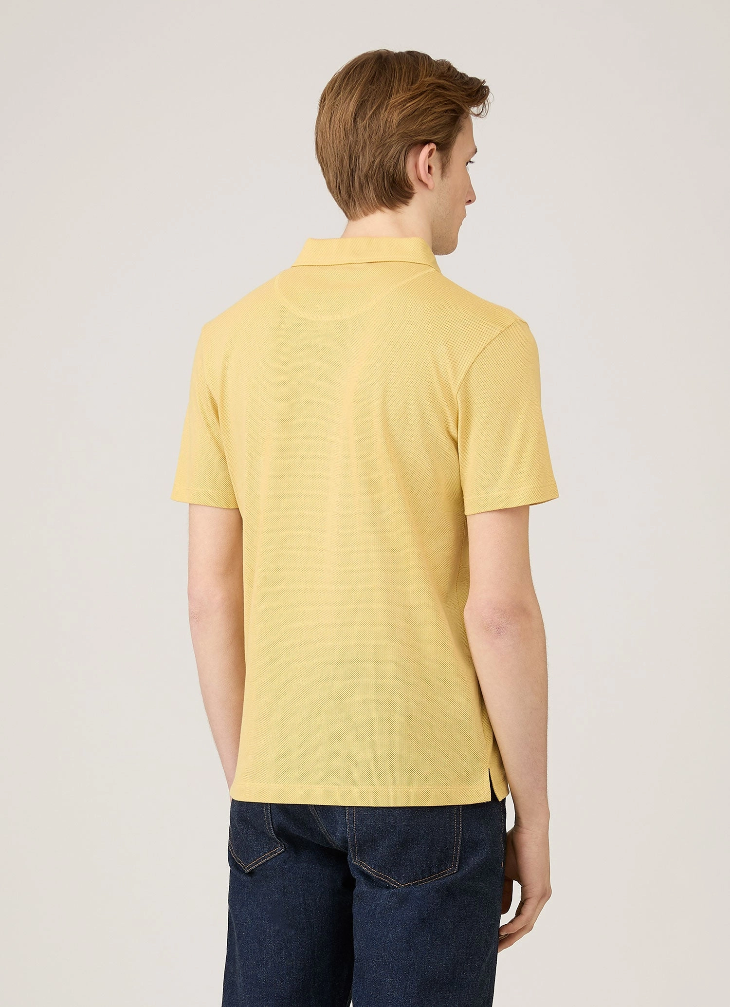 Lightweight Piece Men's Riviera Polo Shirt in Dusty Yellow