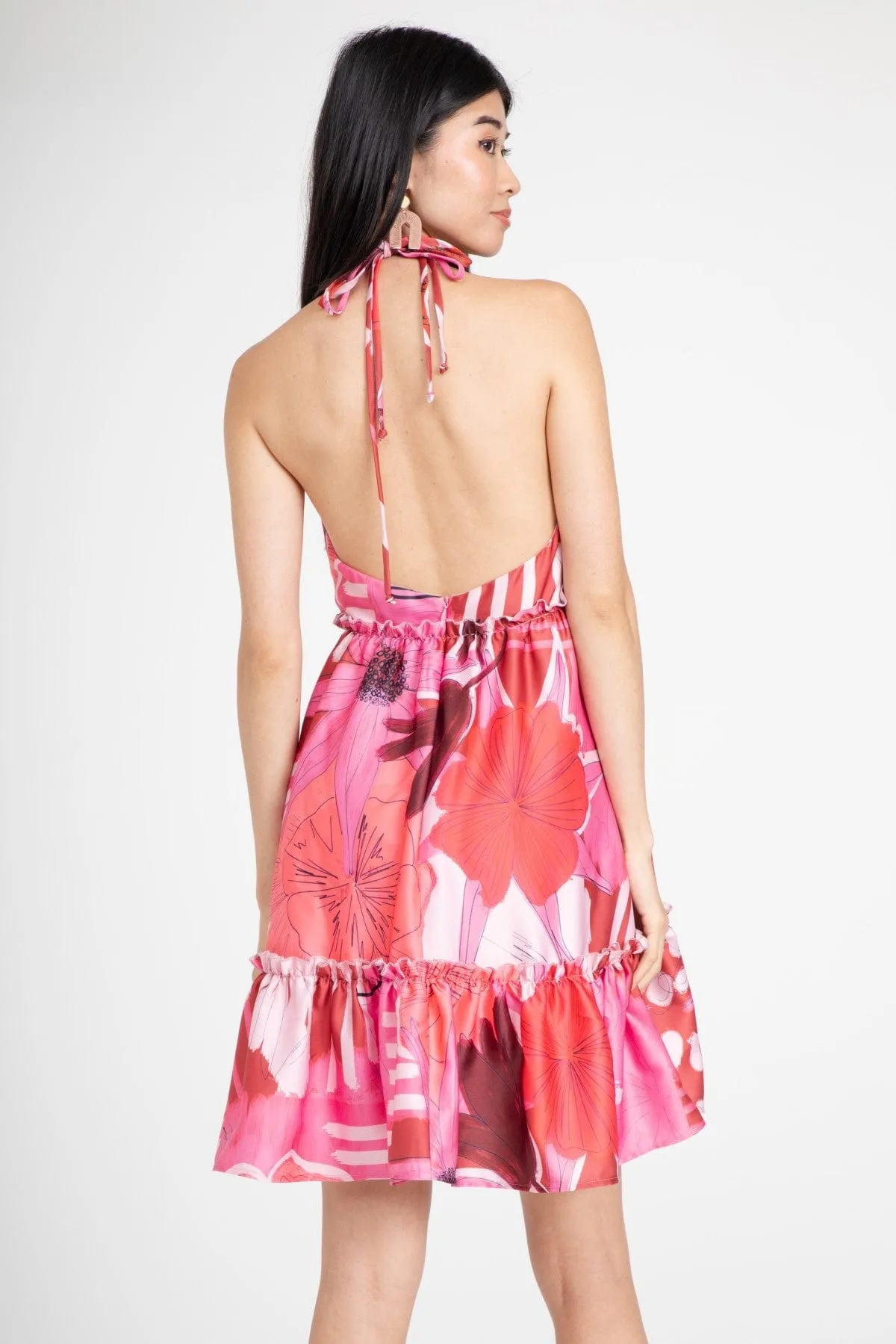 Limited Drop Trixie Halter Dress -Tulipa