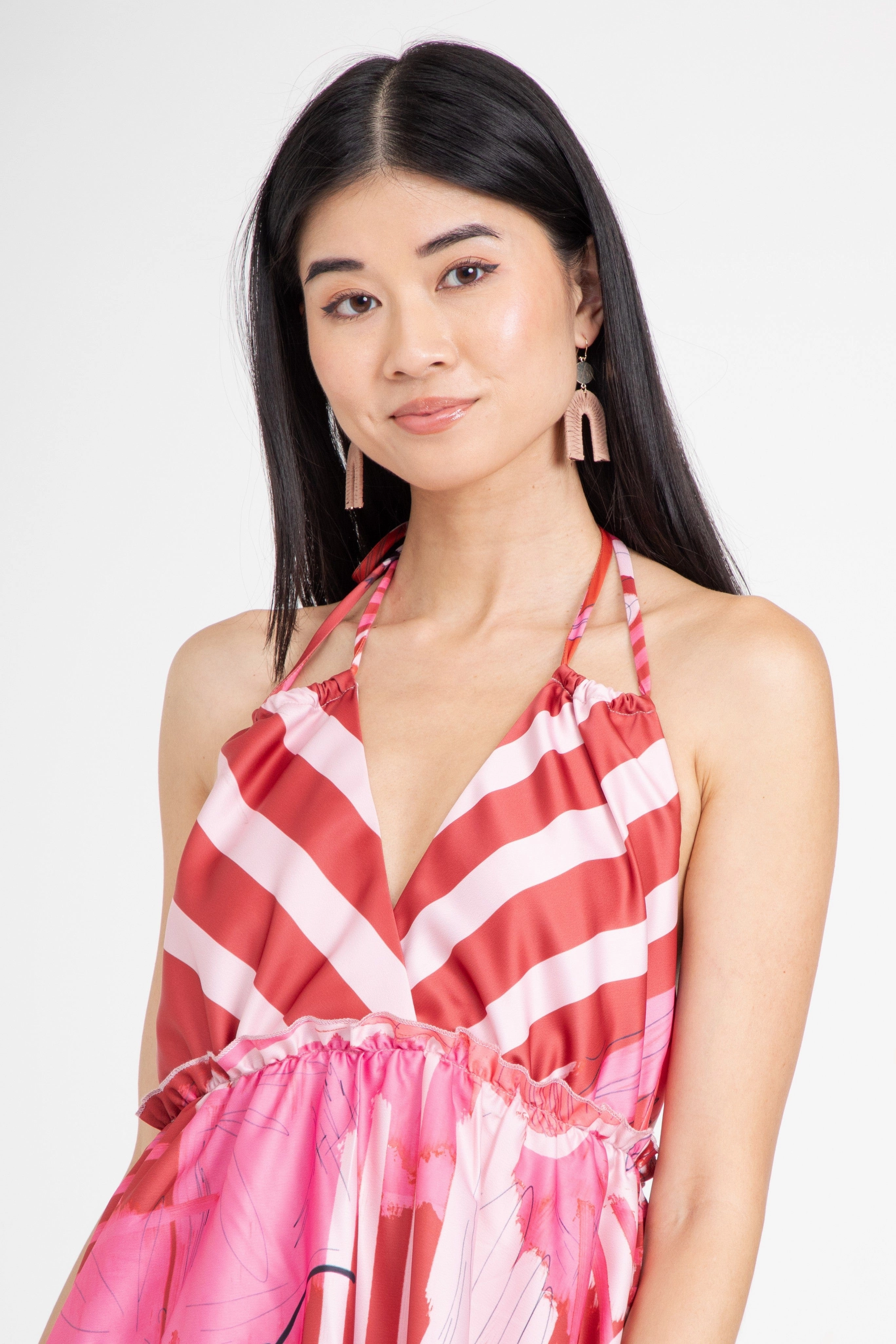 Limited Drop Trixie Halter Dress -Tulipa