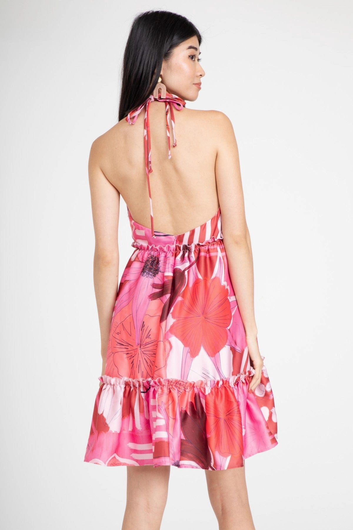 Limited Drop Trixie Halter Dress -Tulipa