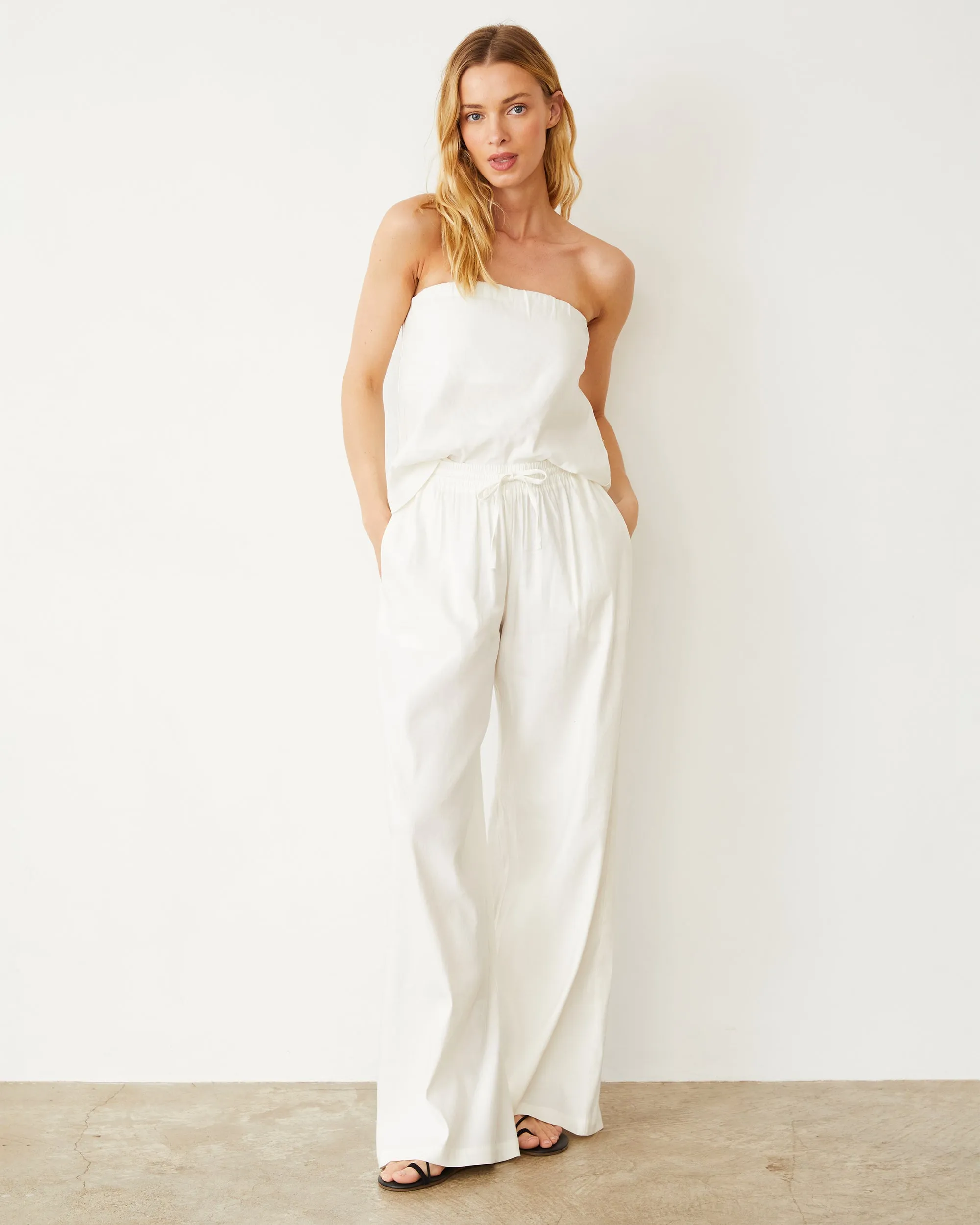 Linen Wide Leg Pant Comfort-stretch
