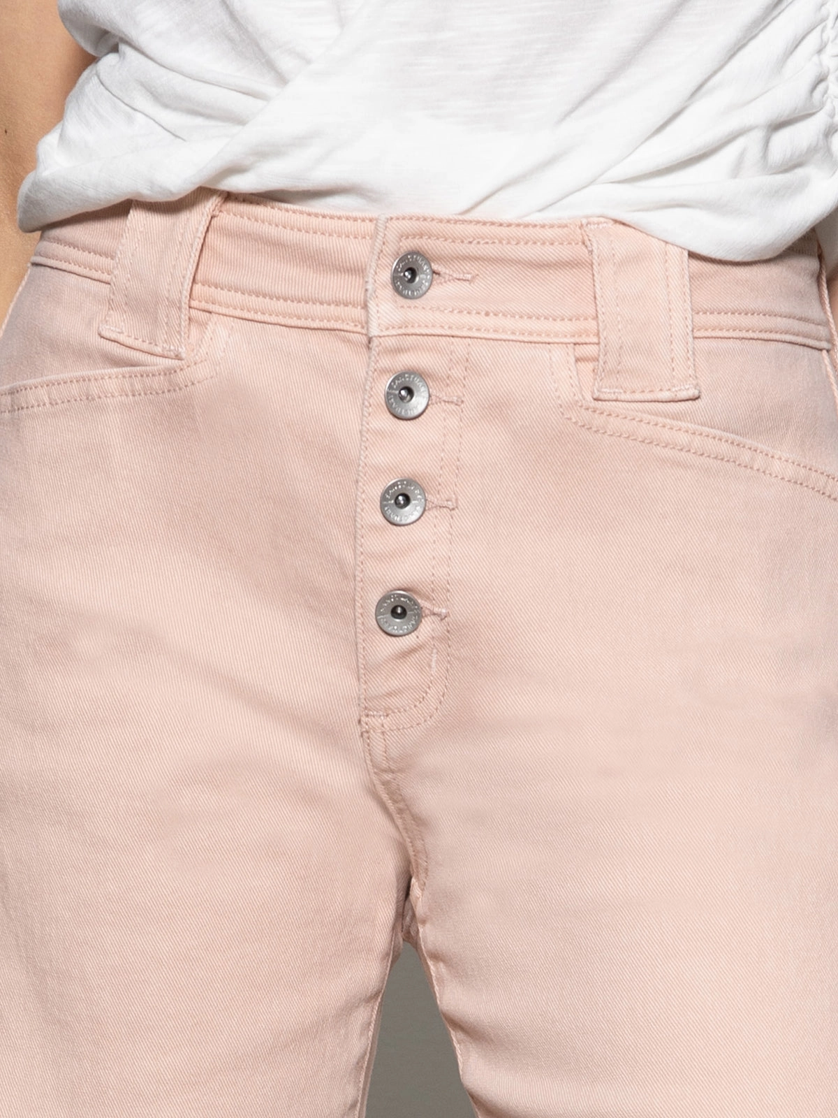 Linen Luna Cuffed Standard Rise Jeans Earth Pink