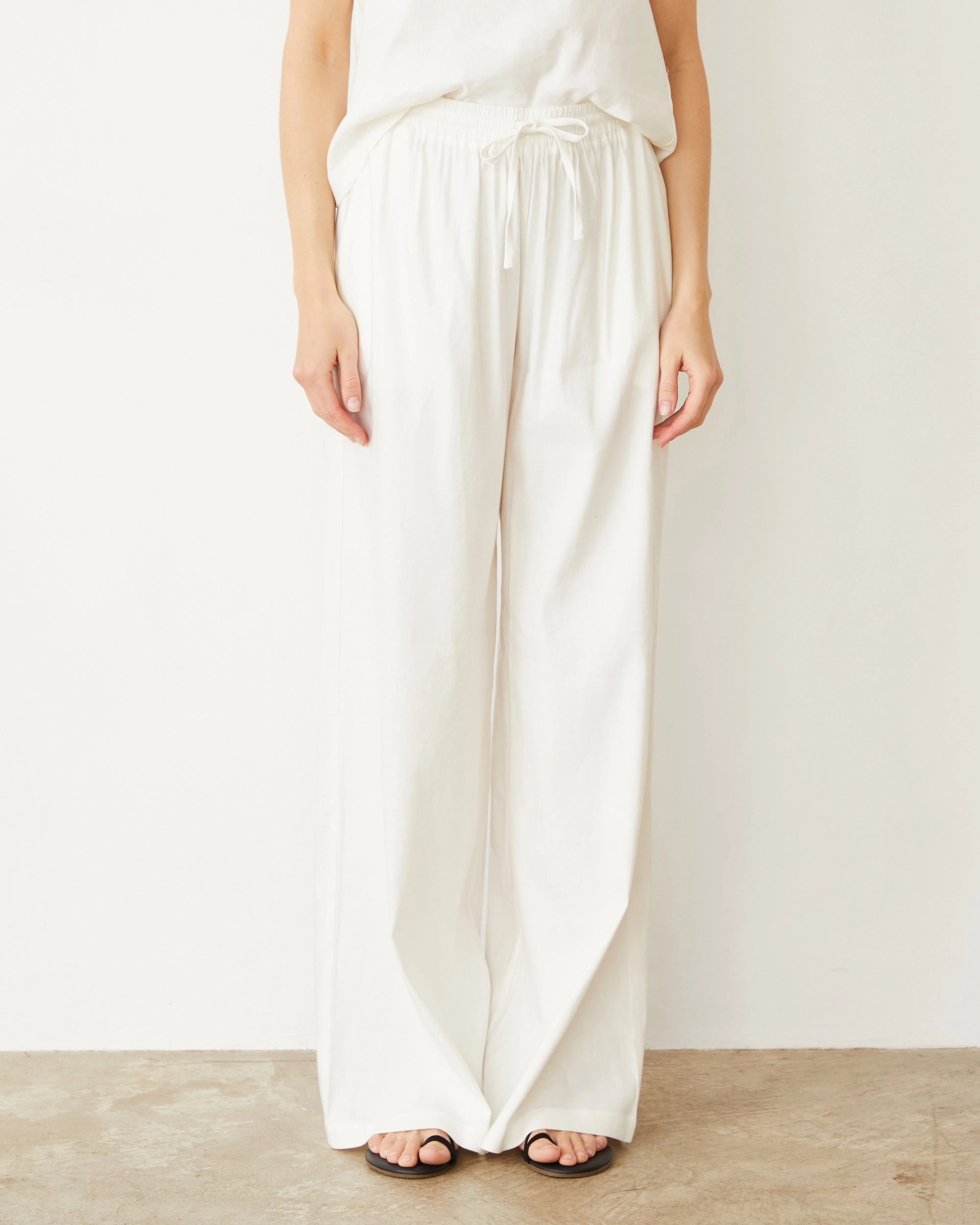High Quality Material Date Outfit Linen Wide Leg Pant