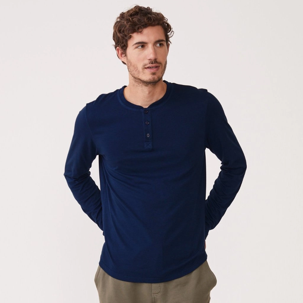 Long Sleeve Henley Cool Outfit