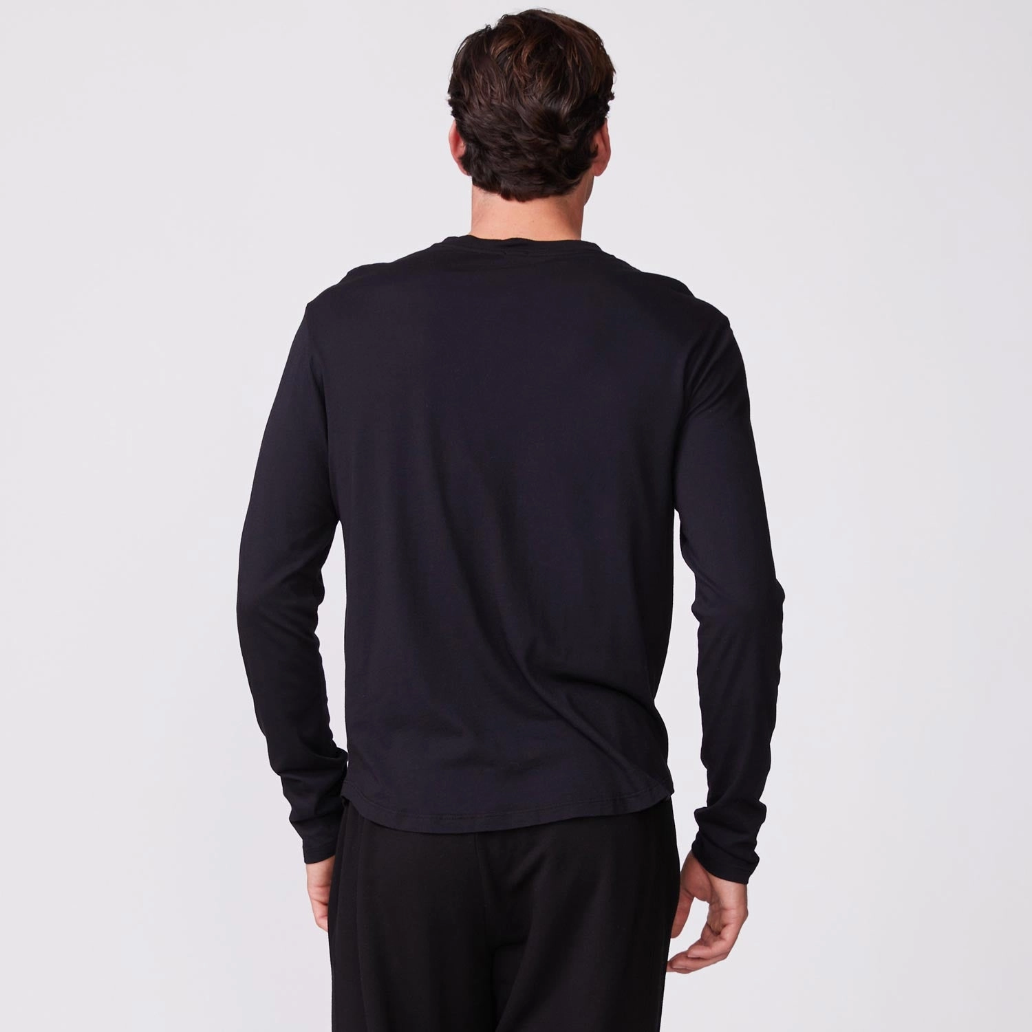 Long Sleeve Henley Minimal Cut