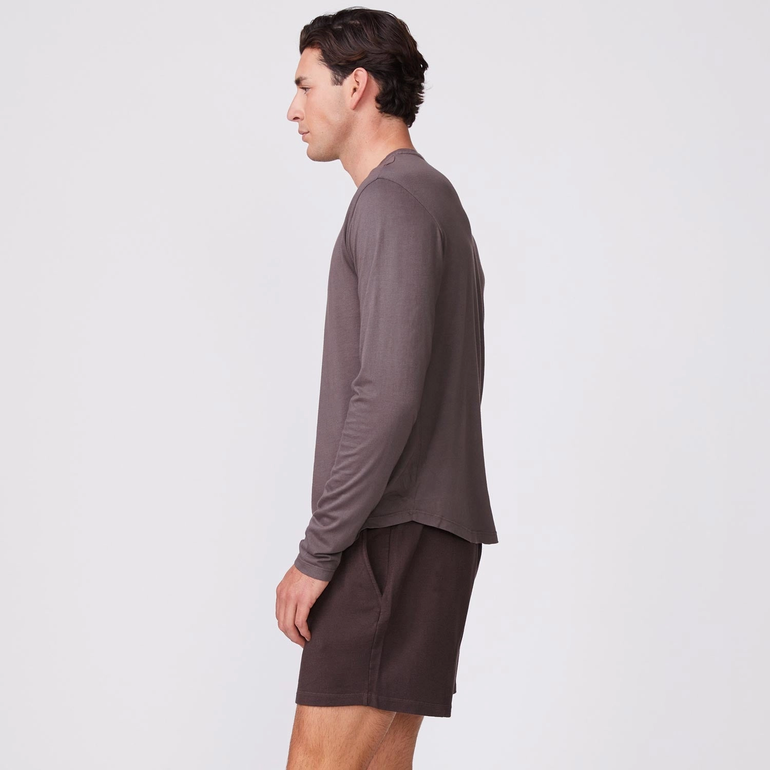 Long Sleeve Henley Polished Finish