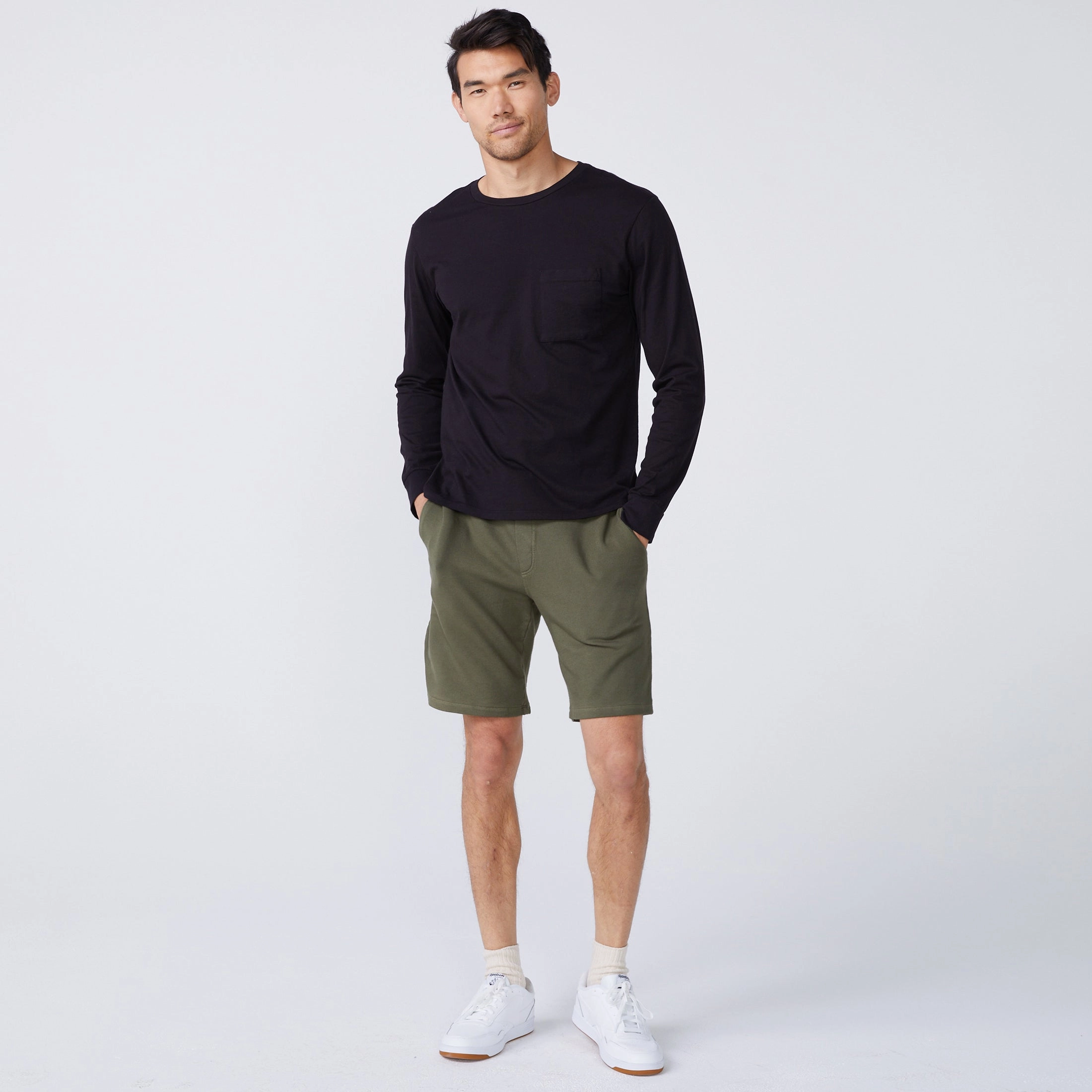 Long Sleeve Pocket Crew Subtle Look
