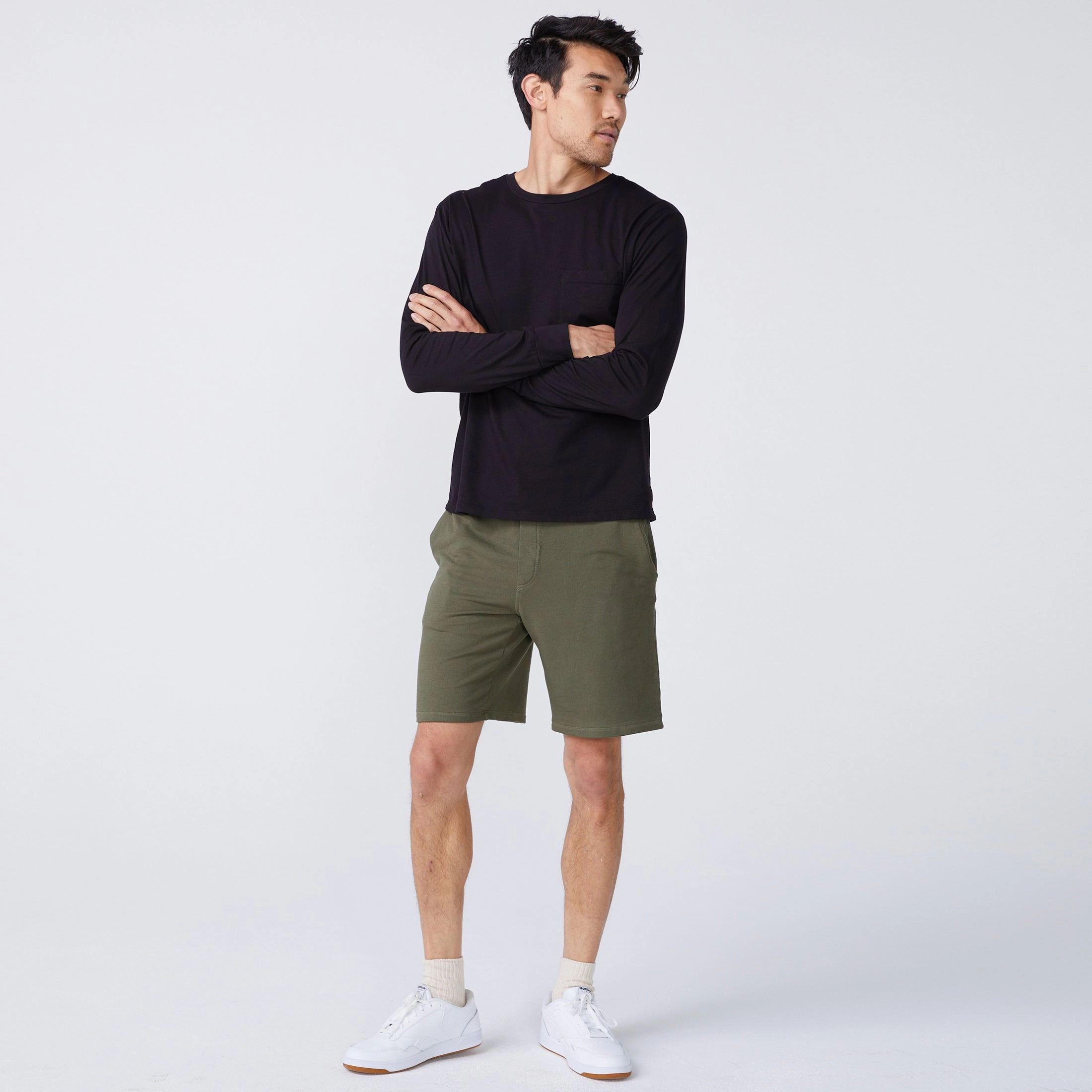 Long Sleeve Pocket Crew Subtle Look