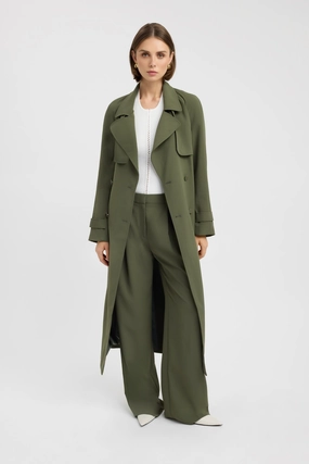Opal Trench Winter Essential Causal Wool Coat