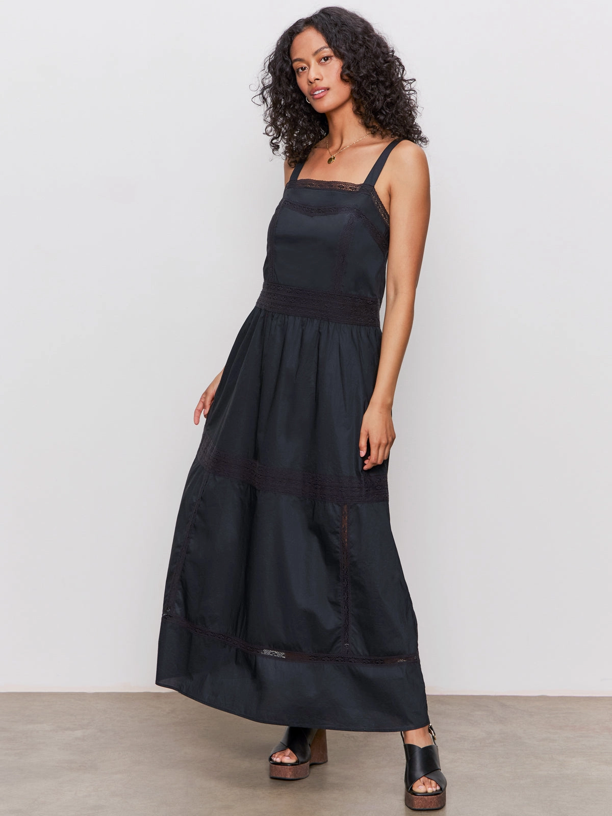 Subtle Charm Minimal Design Lucky You Dress Black