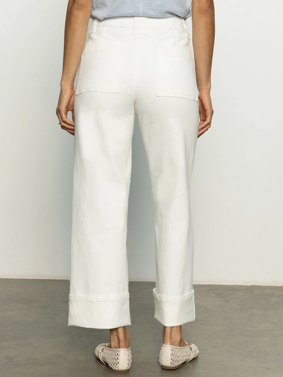 Luna Cuffed Standard Rise Jeans Bleached White Reliable Layer