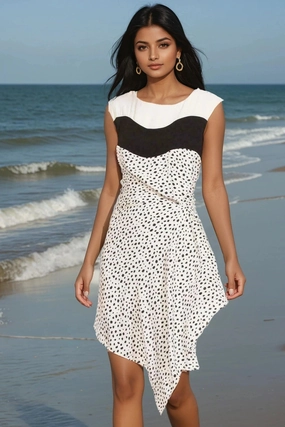 Luna Mini Dress - Terazzo Dot City Mode