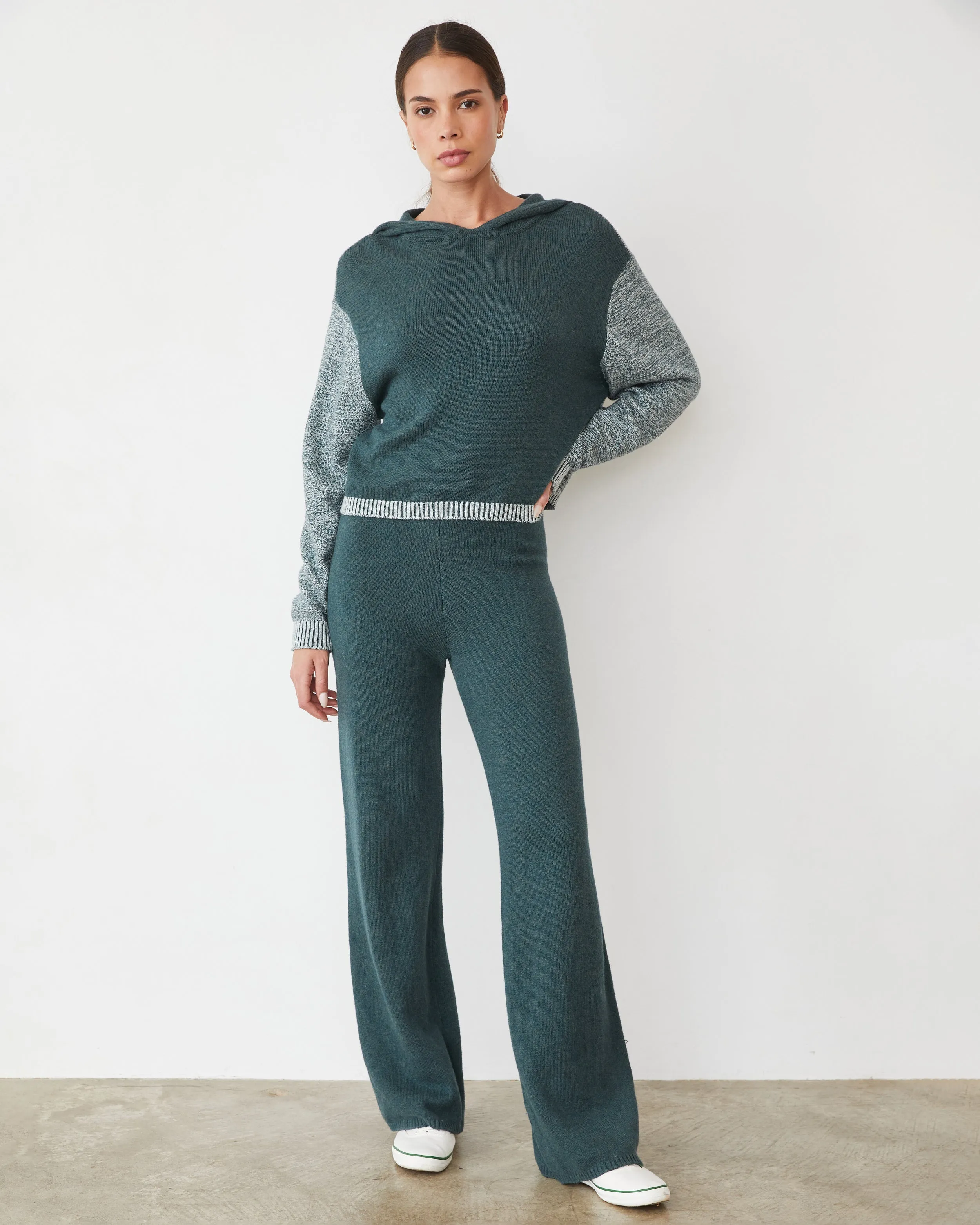 Luxury Edge Organic Cotton Cashmere Hooded Sweater