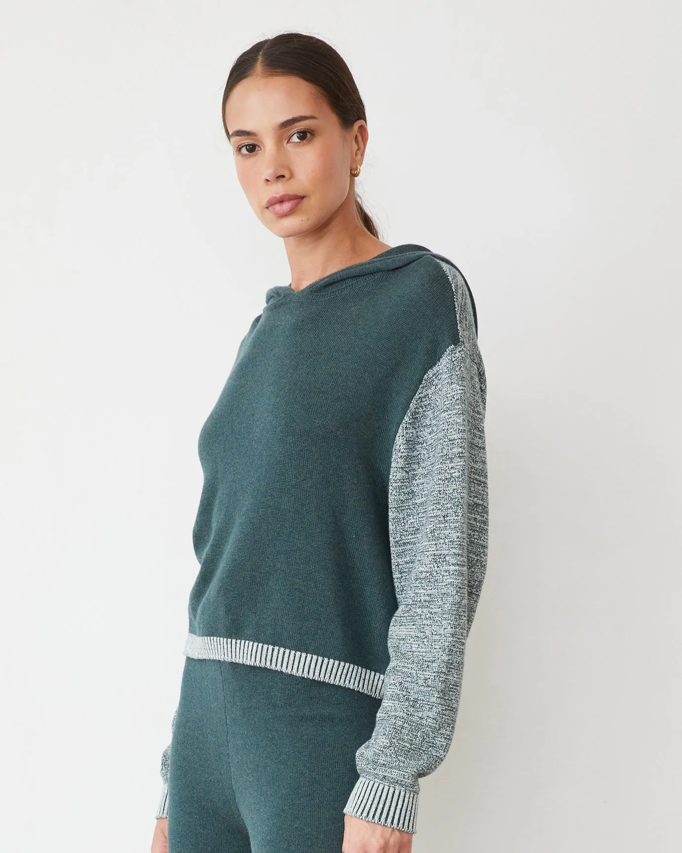 Luxury Edge Organic Cotton Cashmere Hooded Sweater
