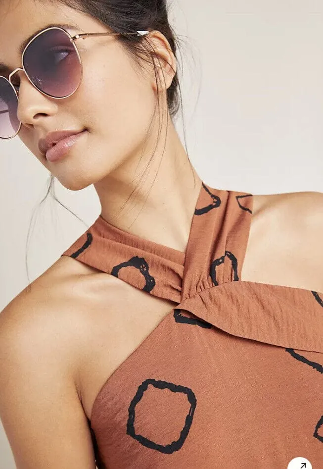 Luxury Grace Wide Leg Faith Jumpsuit - Brown Dot