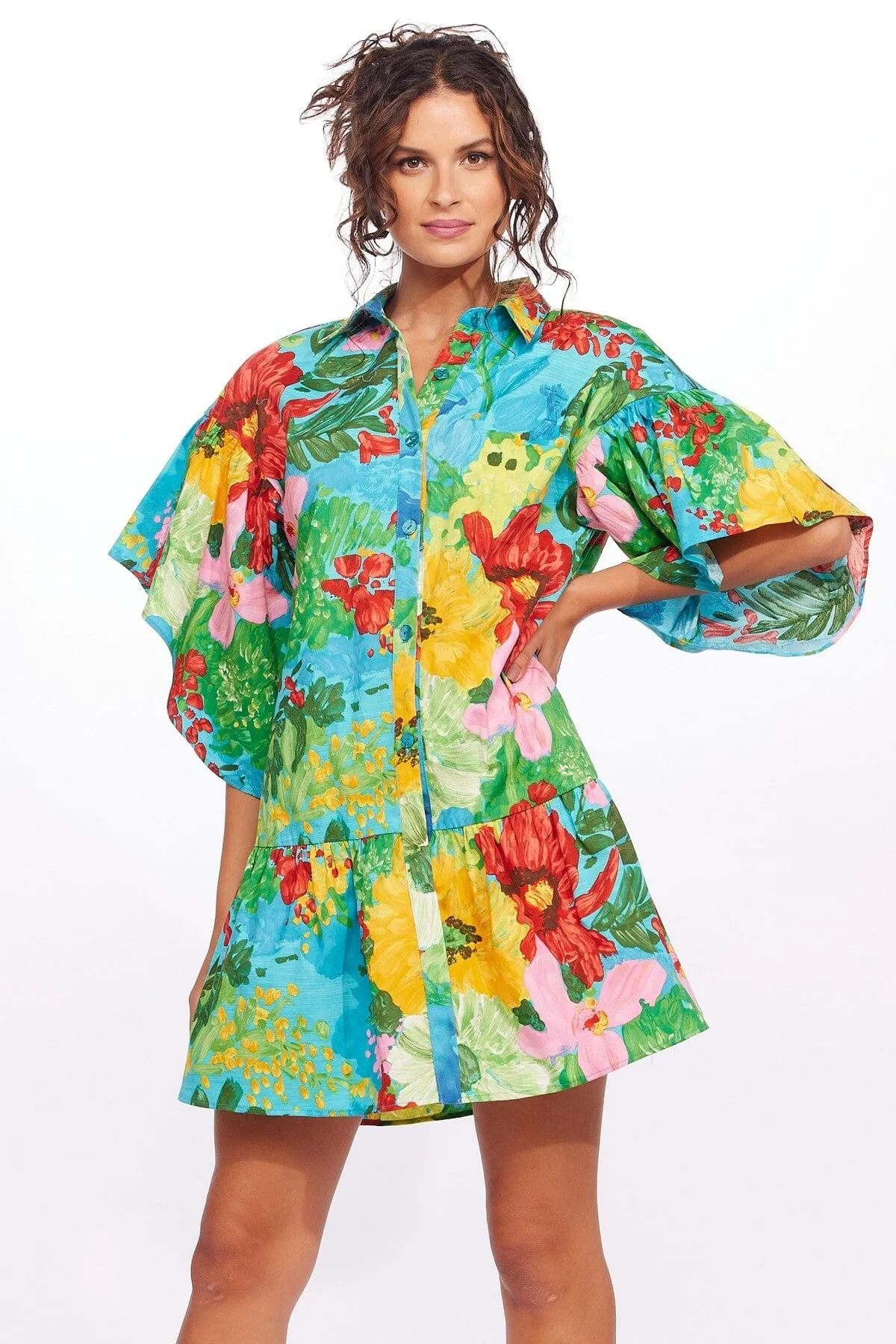 Mallory Mini Dress with Tiered Sleeves - Matisse Lounge Mood