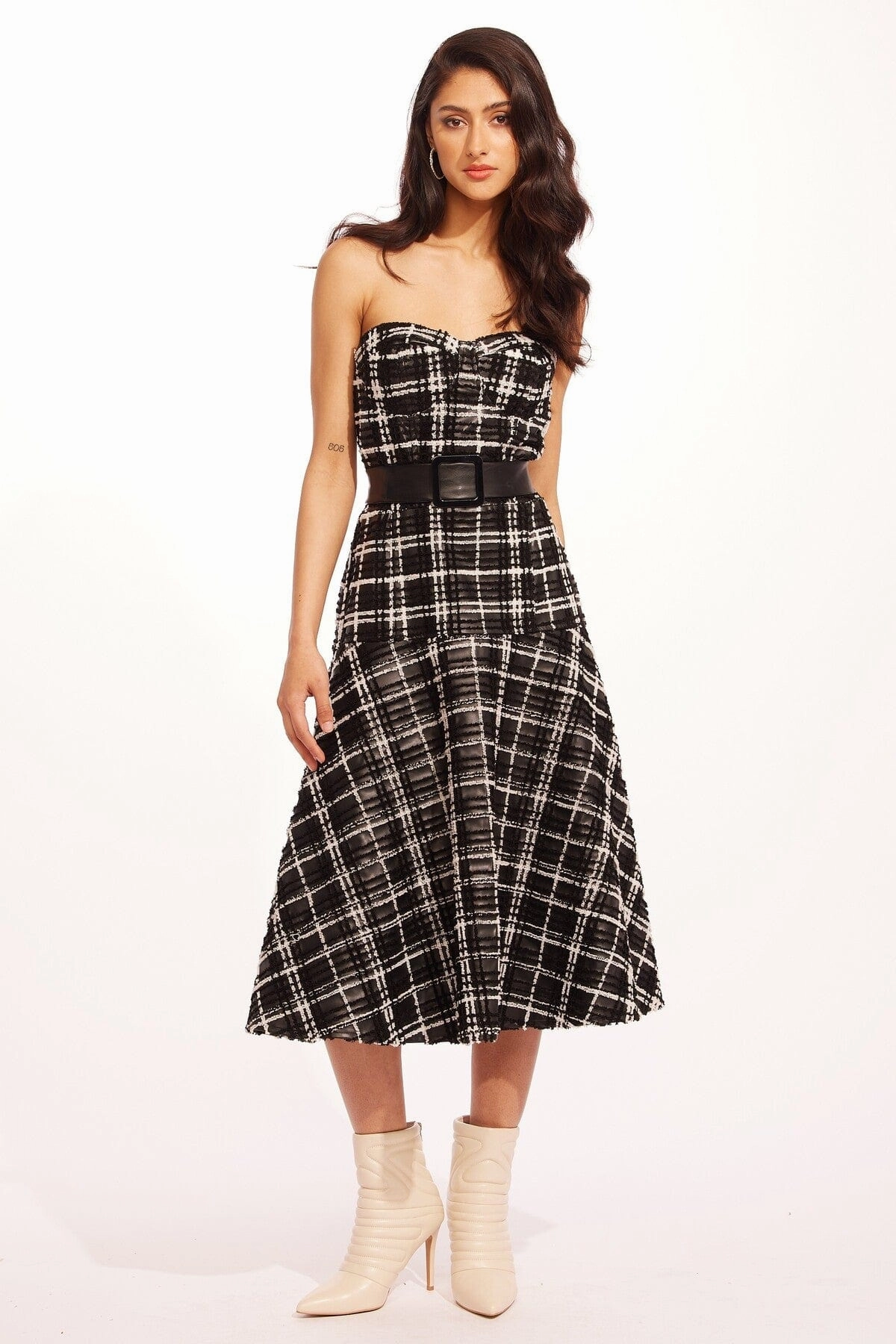 Mandoline Dress - Wet Cement Wide Strap