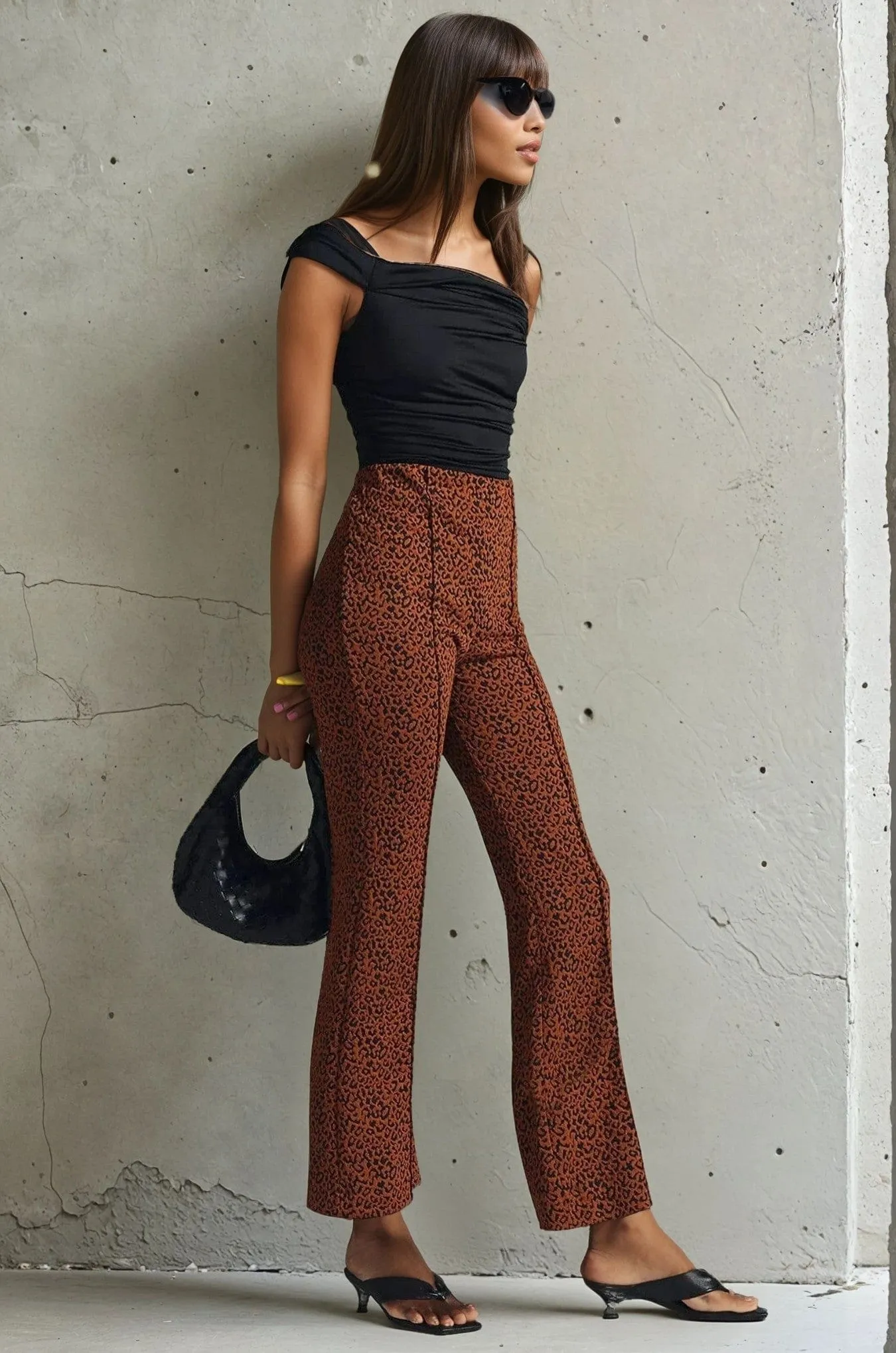 Cozy Stretch Denim finish Margot Kick-Flare Pants