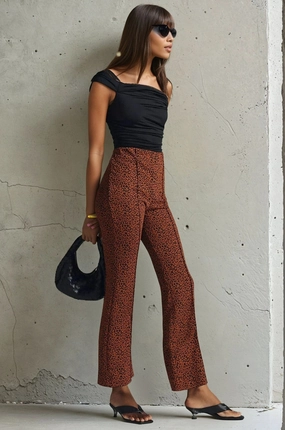 Cozy Stretch Denim finish Margot Kick-Flare Pants