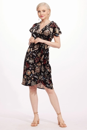 Eva Franco Dress Marika Dress - Floral Velvet