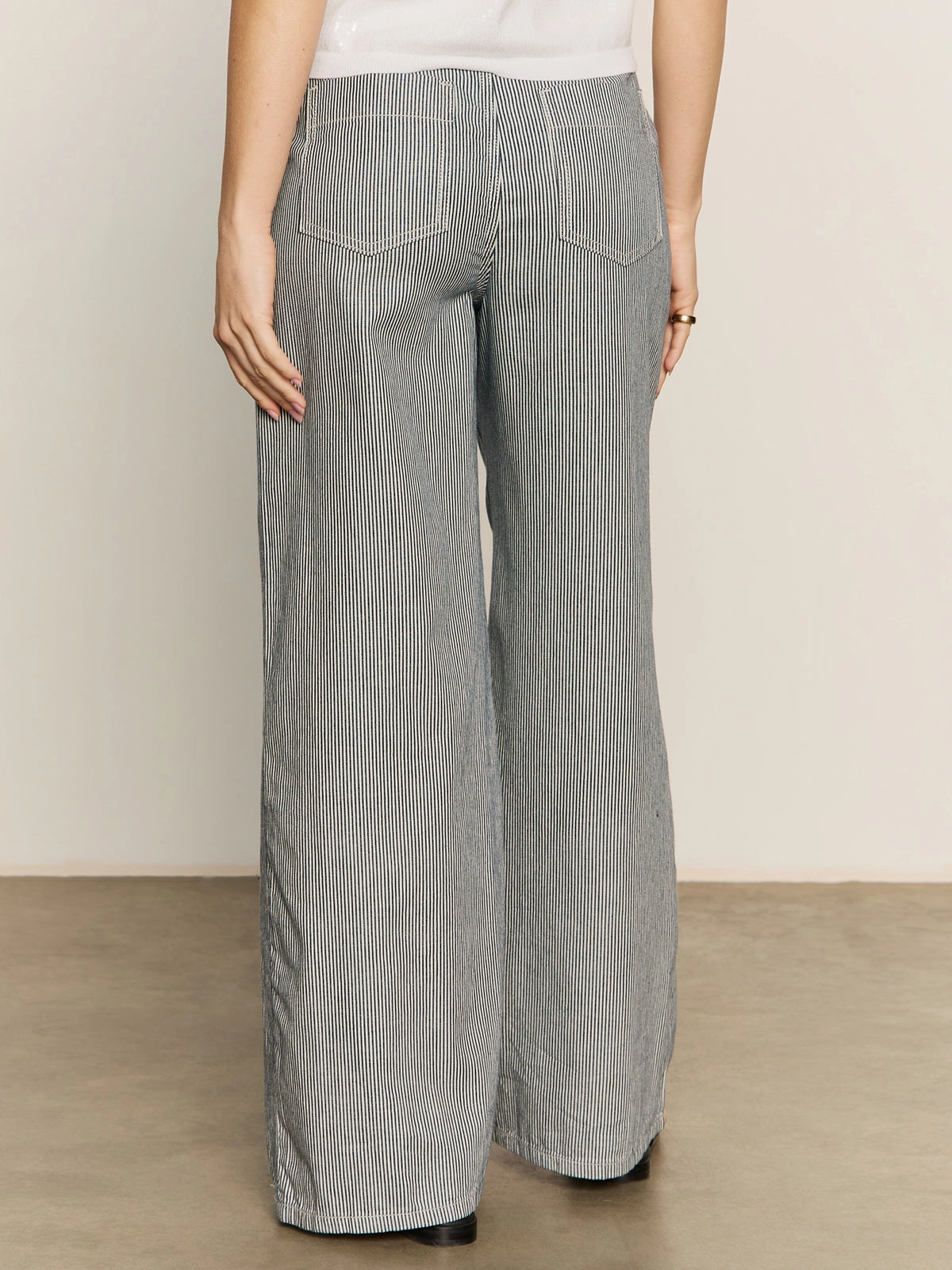 Marine Full Length Semi High Rise Pant Yacht Stripe Everyday Comfort