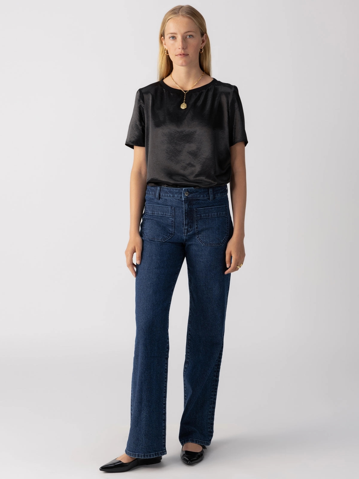 Marine Full Length Standard Rise Jeans Aspen luxe feel