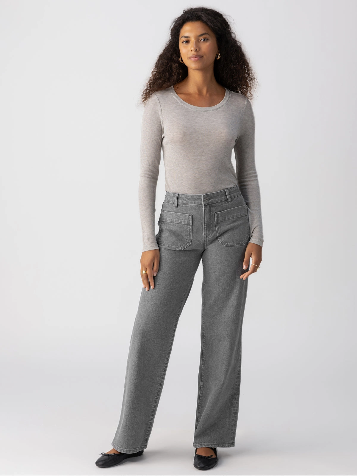 Marine Full Length Standard Rise Jeans Asphalt Everyday Comfort