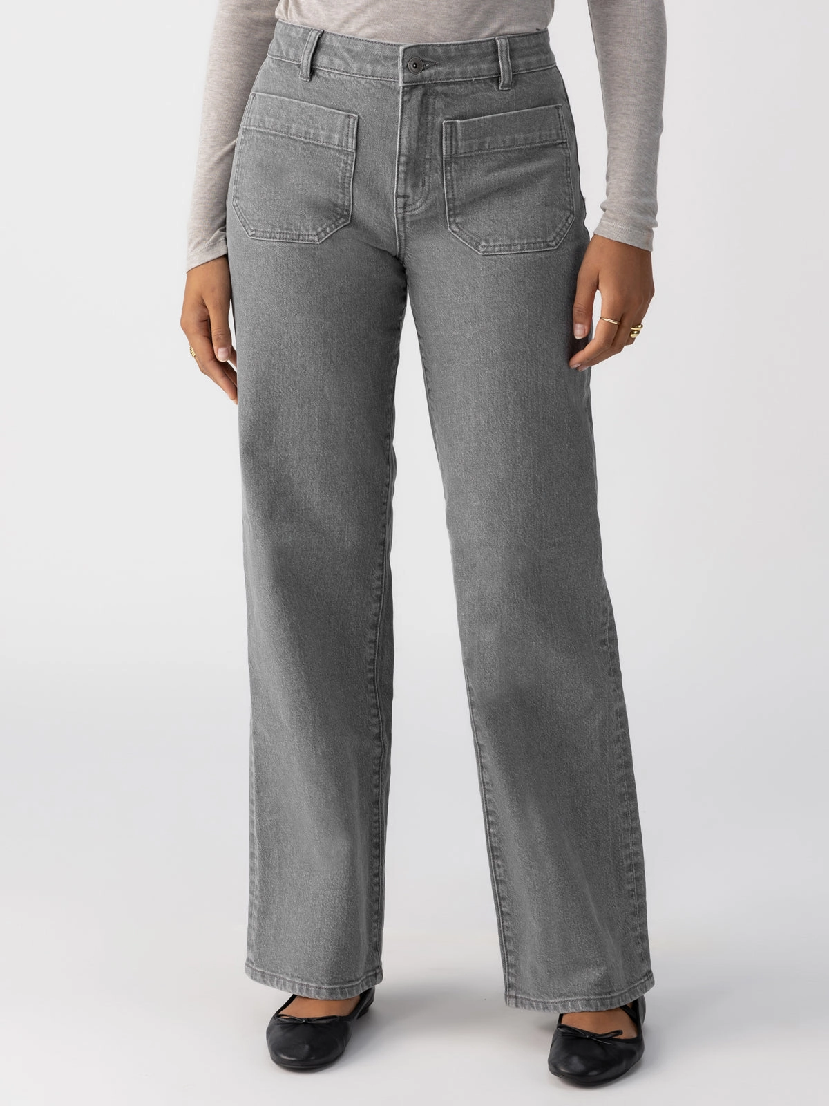 Stylish Fit Marine Full Length Standard Rise Jeans Asphalt