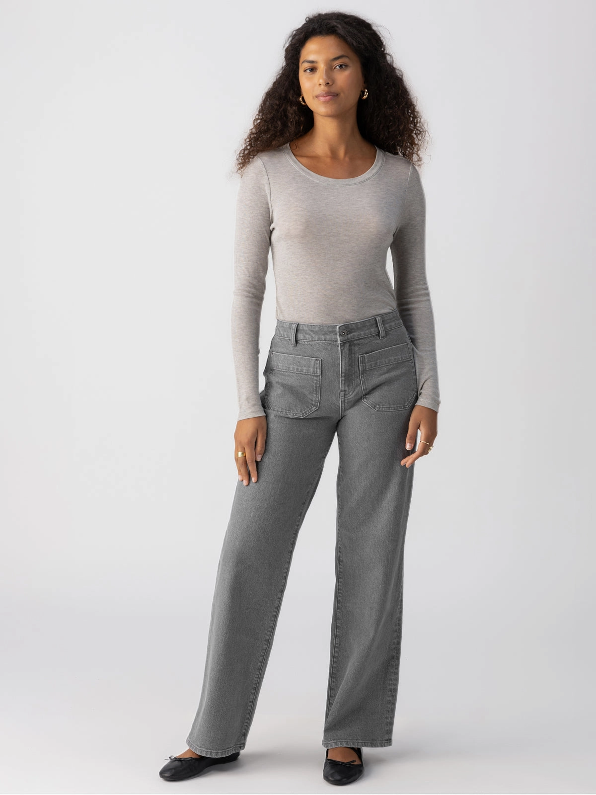 Marine Full Length Standard Rise Jeans Asphalt Everyday Comfort