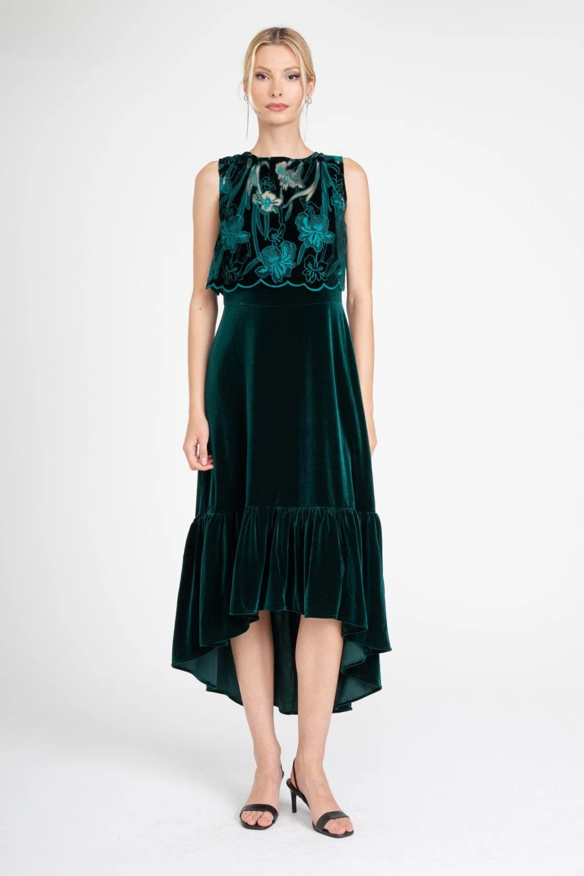 Matte Texture Brie Dress  Teal Petal