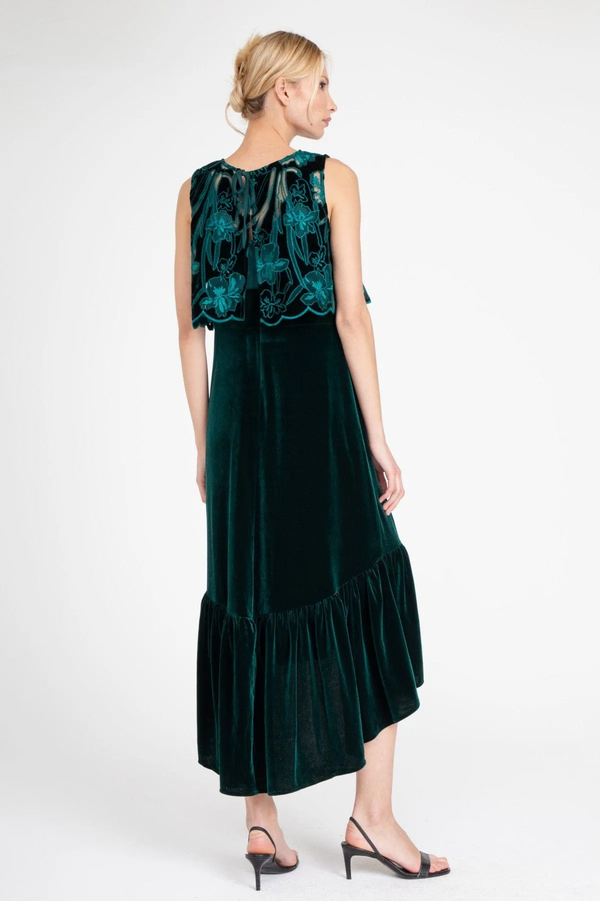 Matte Texture Brie Dress  Teal Petal