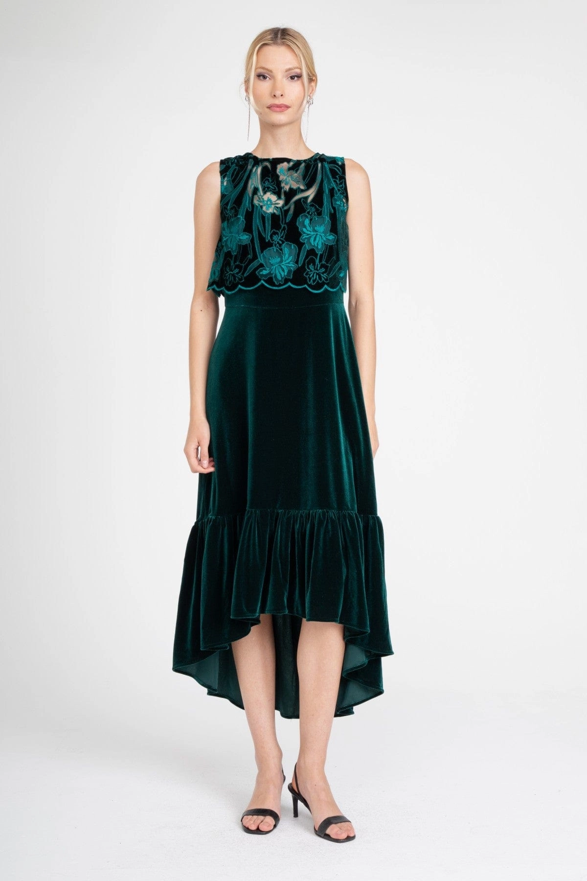 Matte Texture Brie Dress  Teal Petal