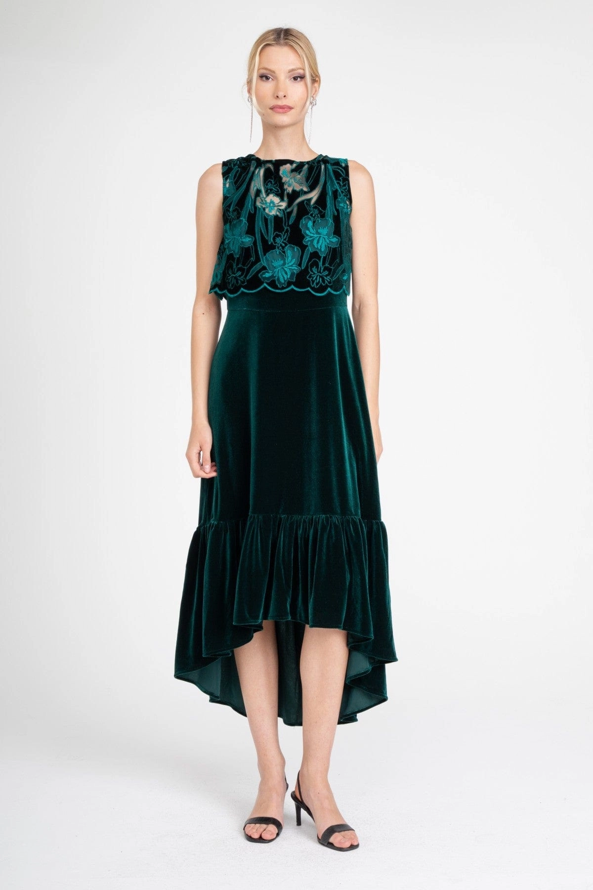 Matte Texture Brie Dress  Teal Petal