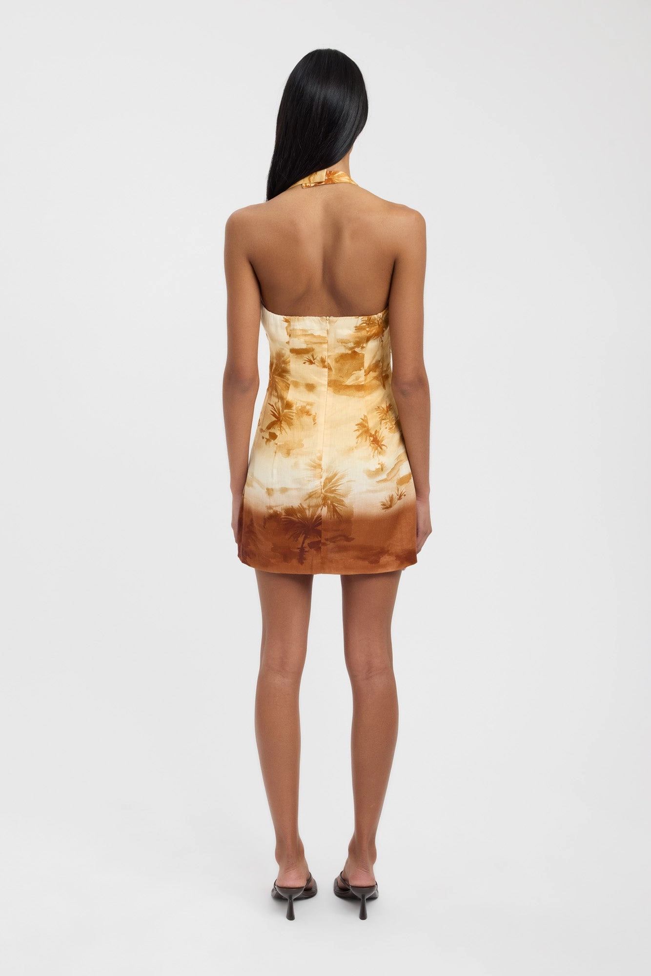 Maui Halter Mini Dress Mirror Shine