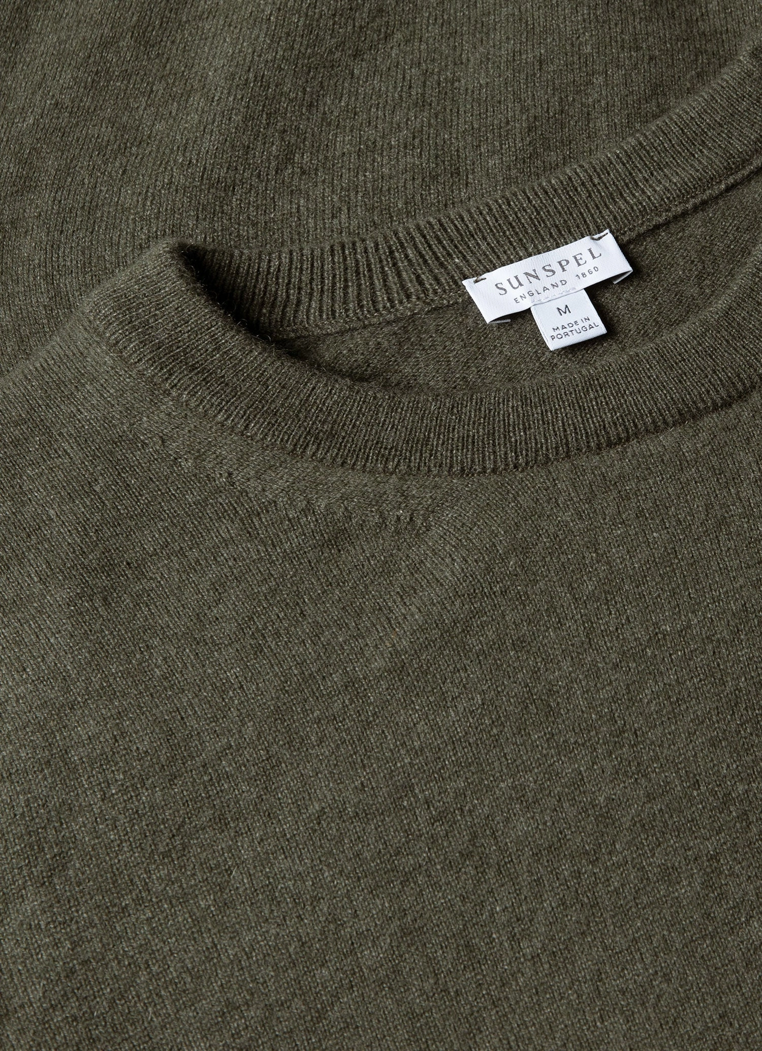 Men's Cashmere Crew Neck Jumper in Khaki Sleeveless