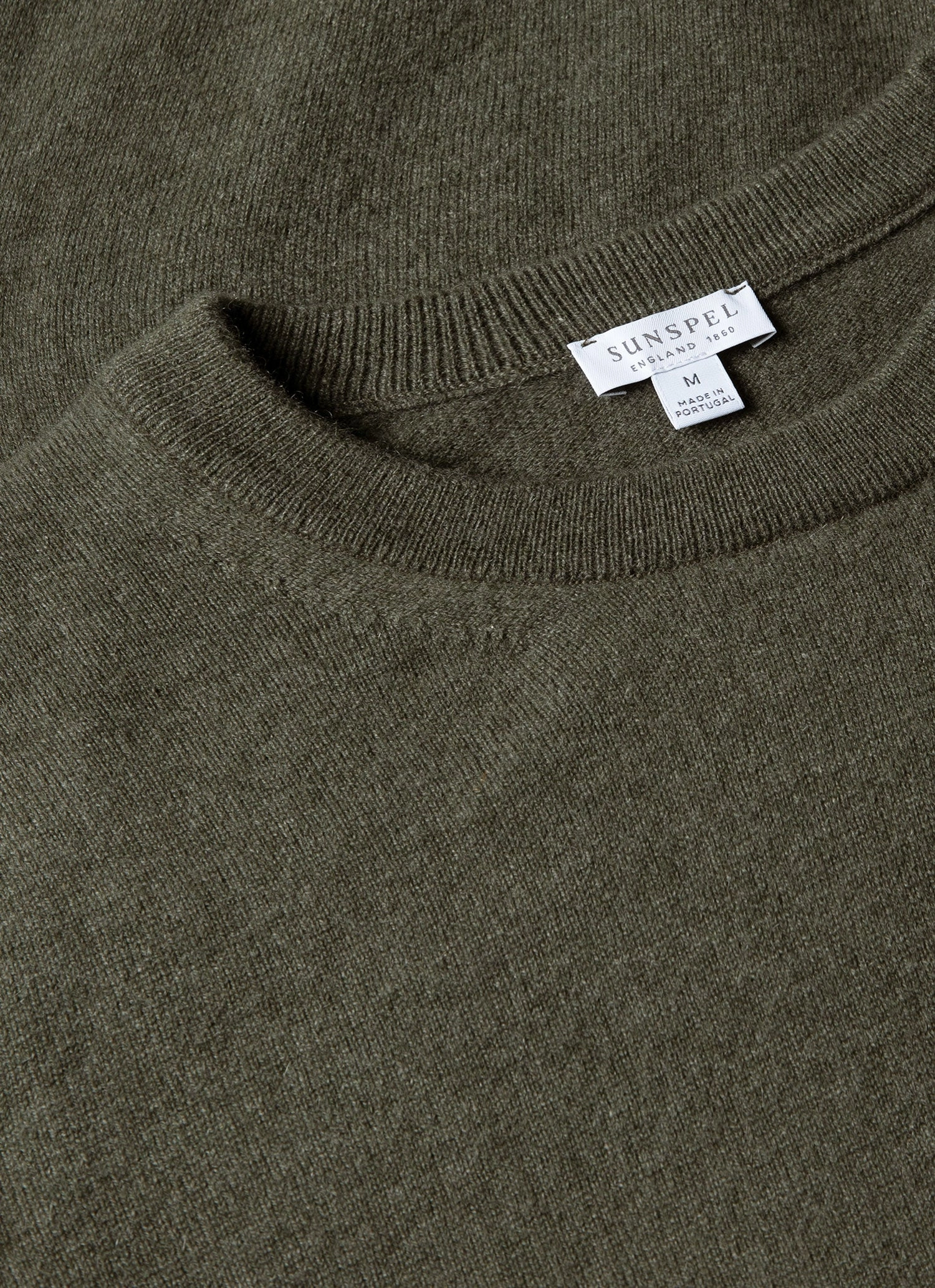 Men's Cashmere Crew Neck Jumper in Khaki Sleeveless