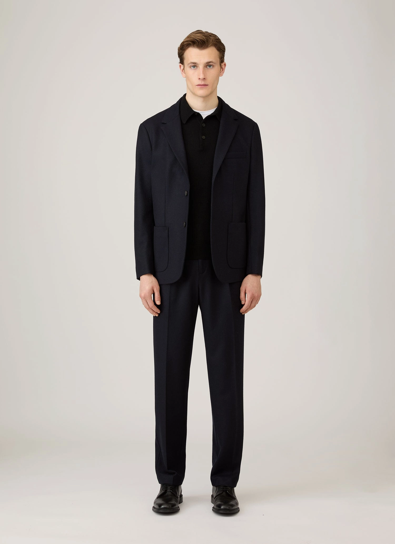 Men's Cashmere Polo Shirt in Black Dynamic Edition