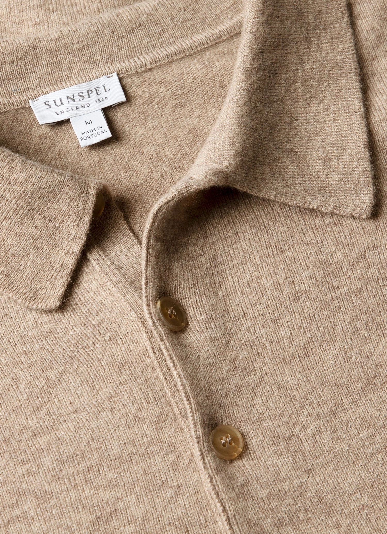 Men's Cashmere Polo Shirt in Oatmeal Melange Weekend Mood