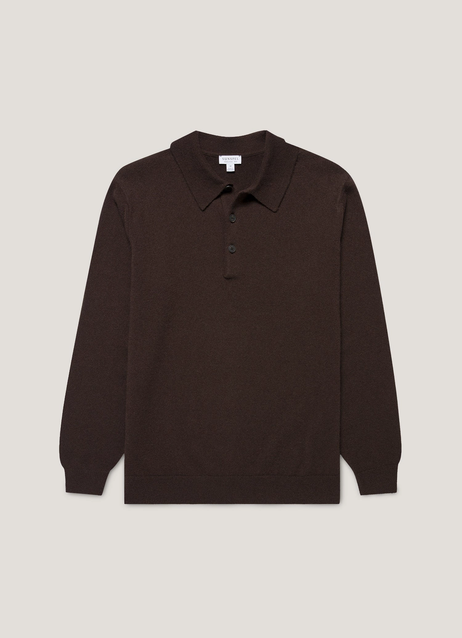 Men's Cashmere Polo Shirt in Truffle Smart sweater for work