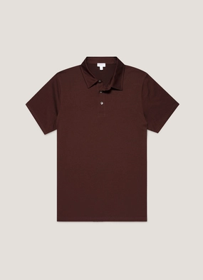 Men's Classic Jersey Polo Shirt in Bakelite Timeless Outfit Look