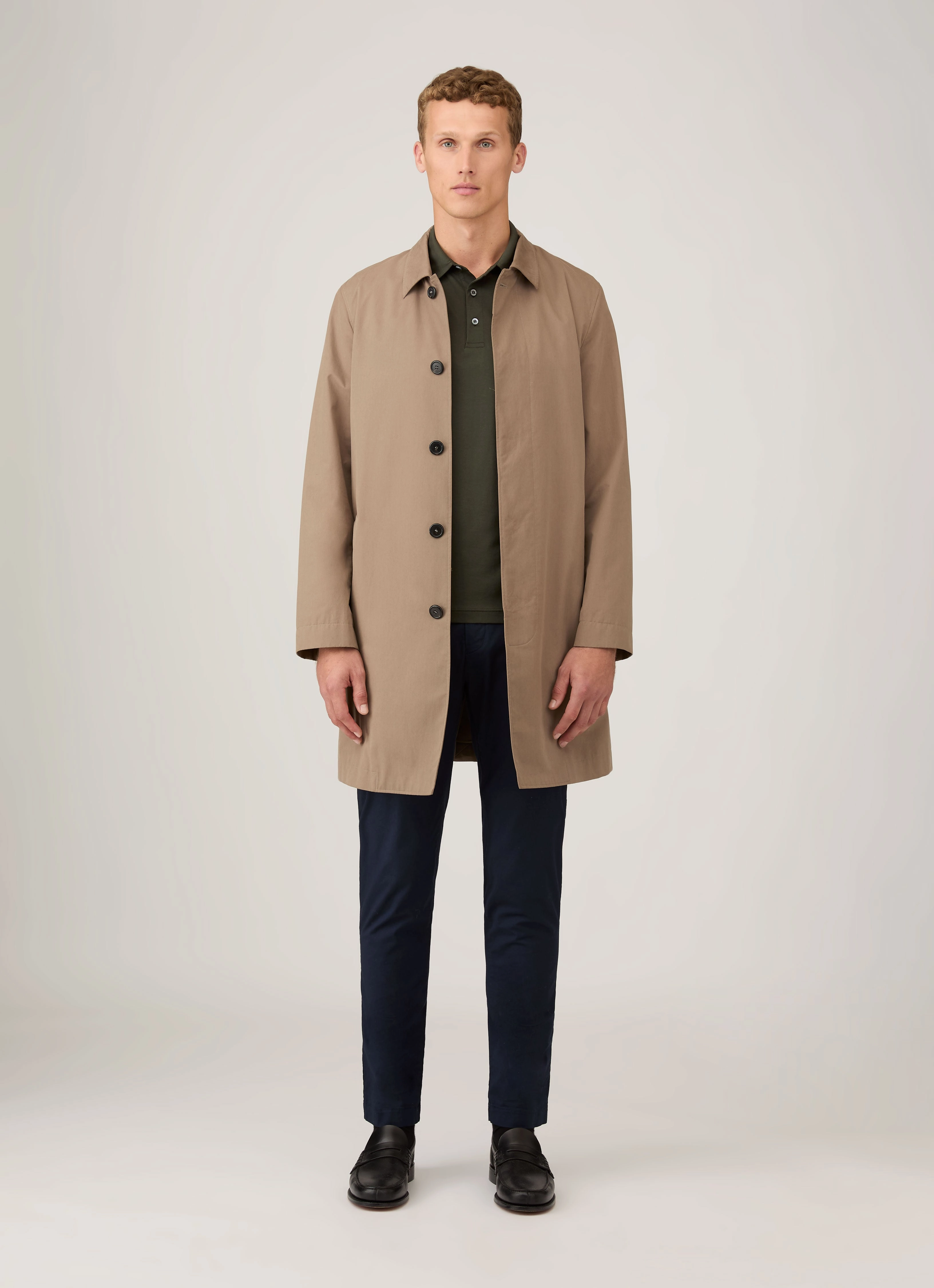 Men's Classic Jersey Polo Shirt in Dark Green Trendy Fit Beach