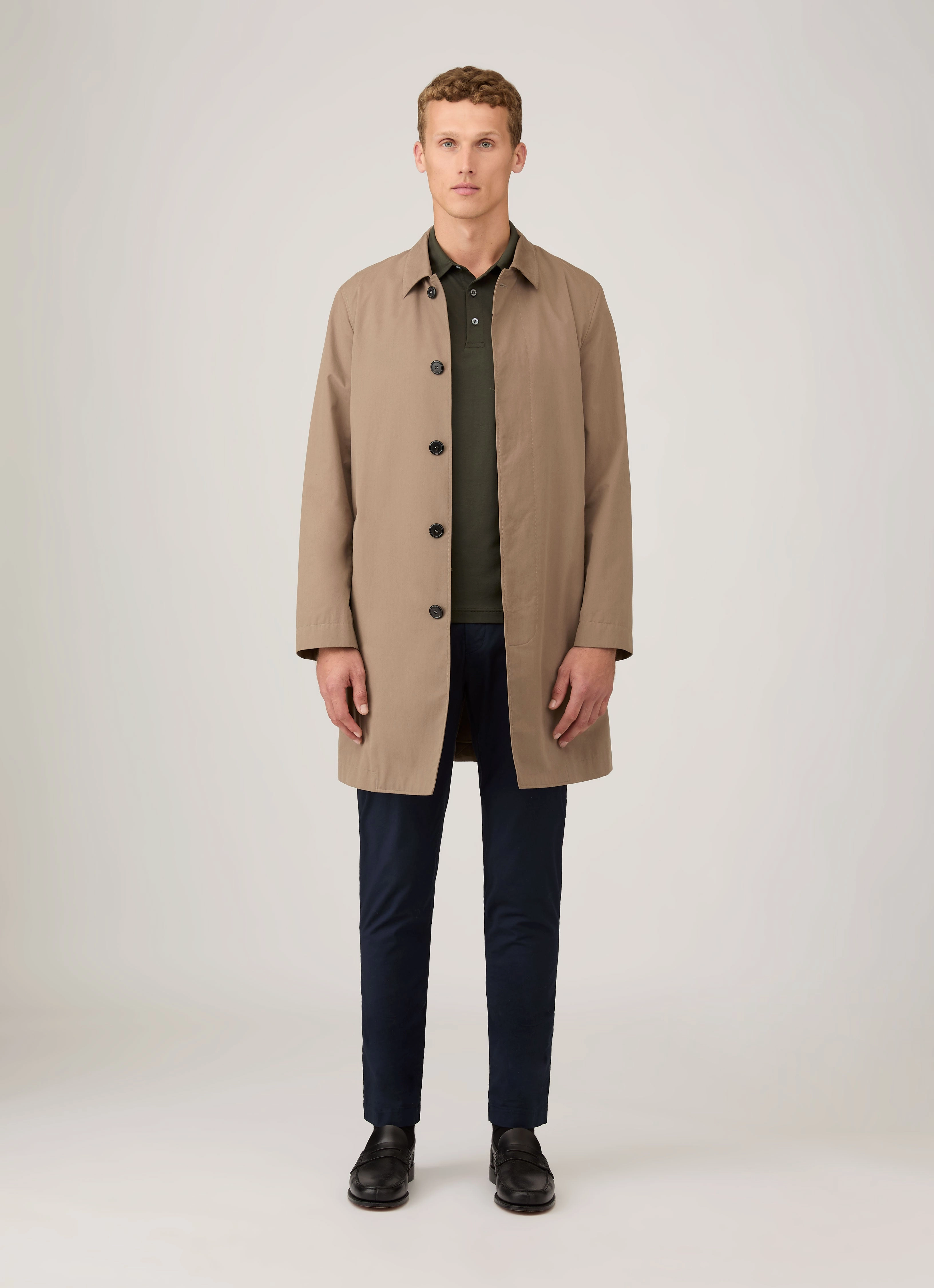 Men's Classic Jersey Polo Shirt in Dark Green Trendy Fit Beach